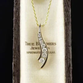 10K Gold Diamond Journey Pendant Necklace