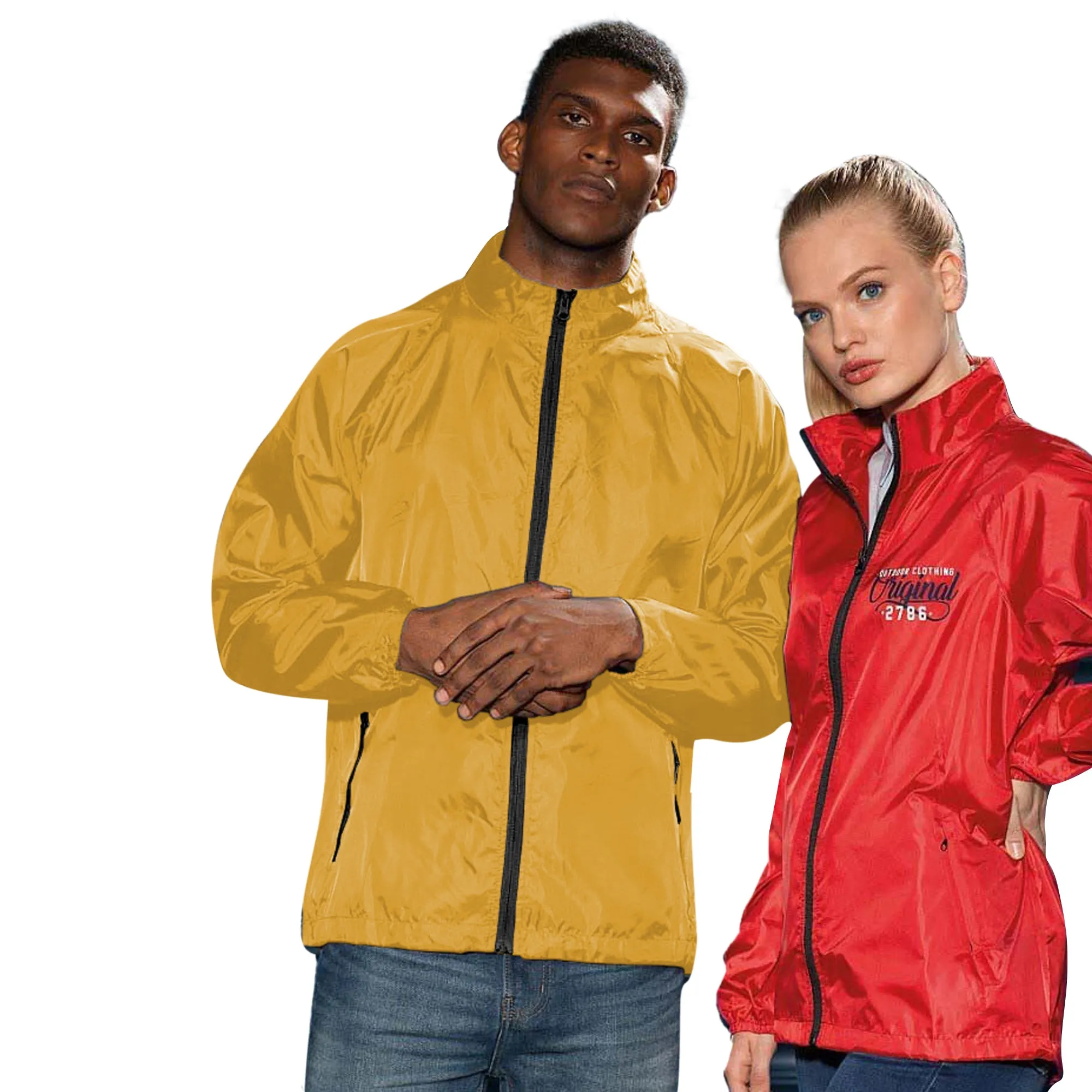 2786 Mens Contrast Lightweight Windcheater Shower Proof Jacket