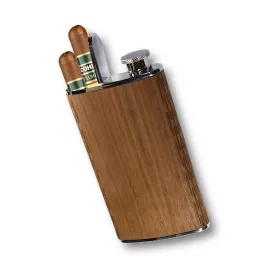 4 oz. Wooden Cigar Flask