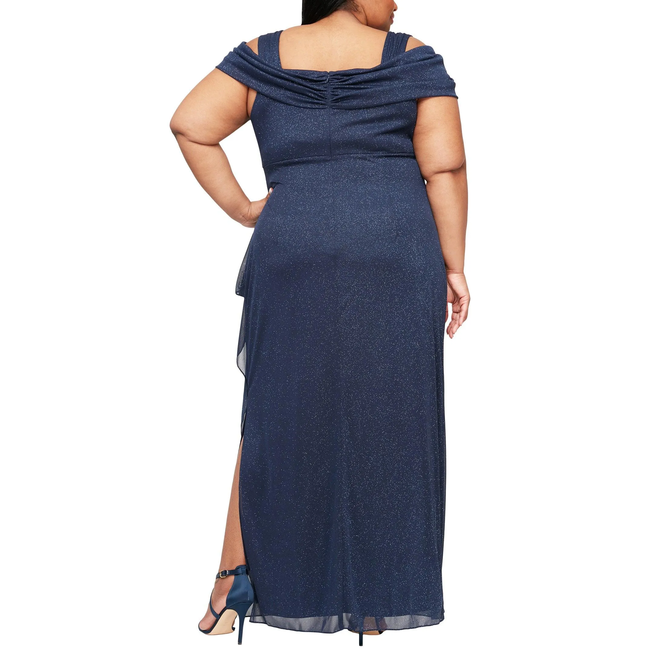 Alex Evenings 433026 Long Plus Size Glitter Dress