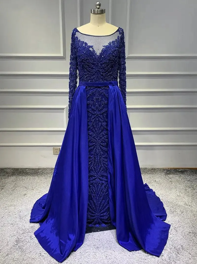 ALIA - Long Sleeves Beaded Evening Gown