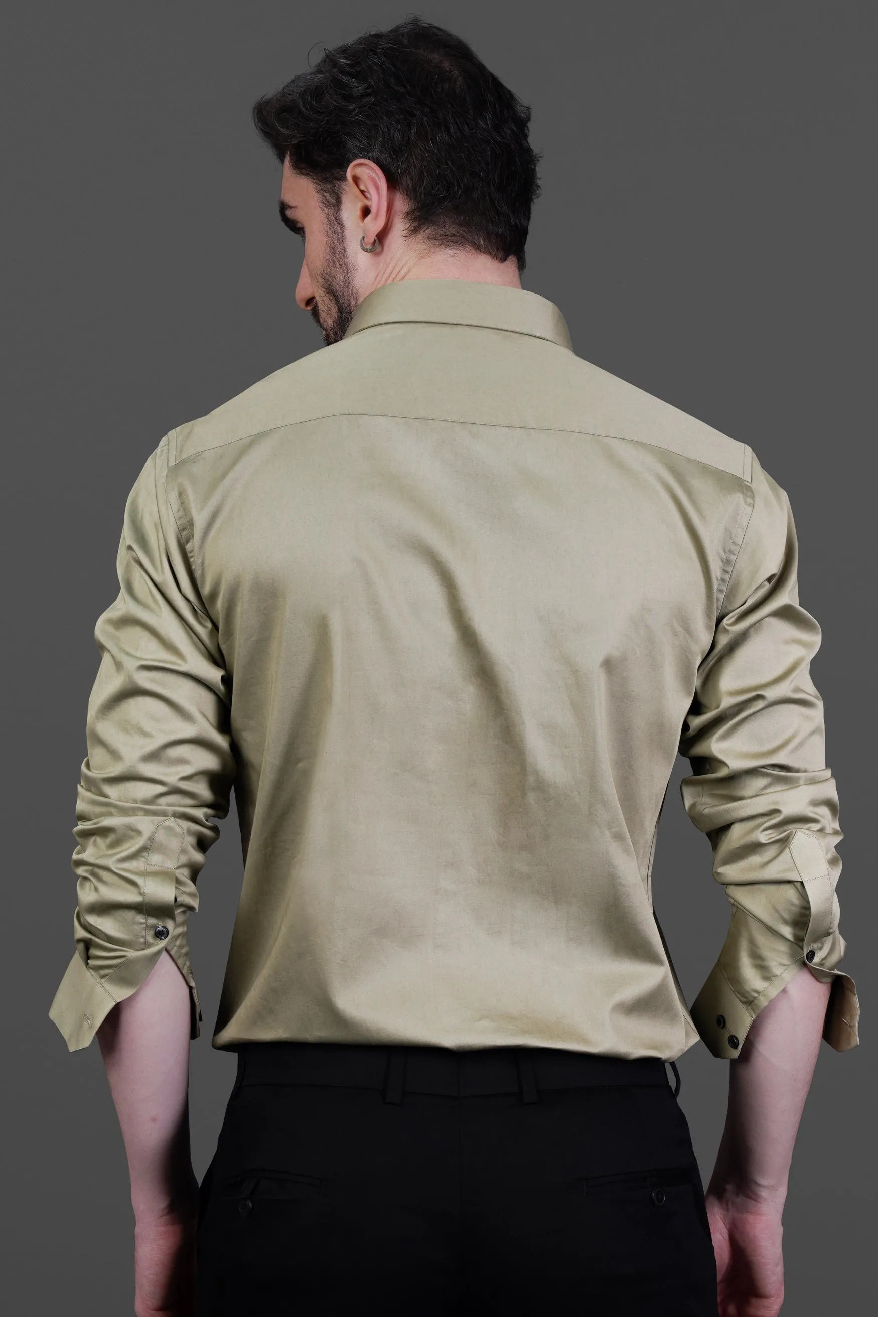 Arrowtown Brown Subtle Sheen Super Soft Premium Cotton Shirt