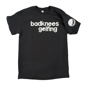 badknees Golfing T-shirt - From The Tips Black