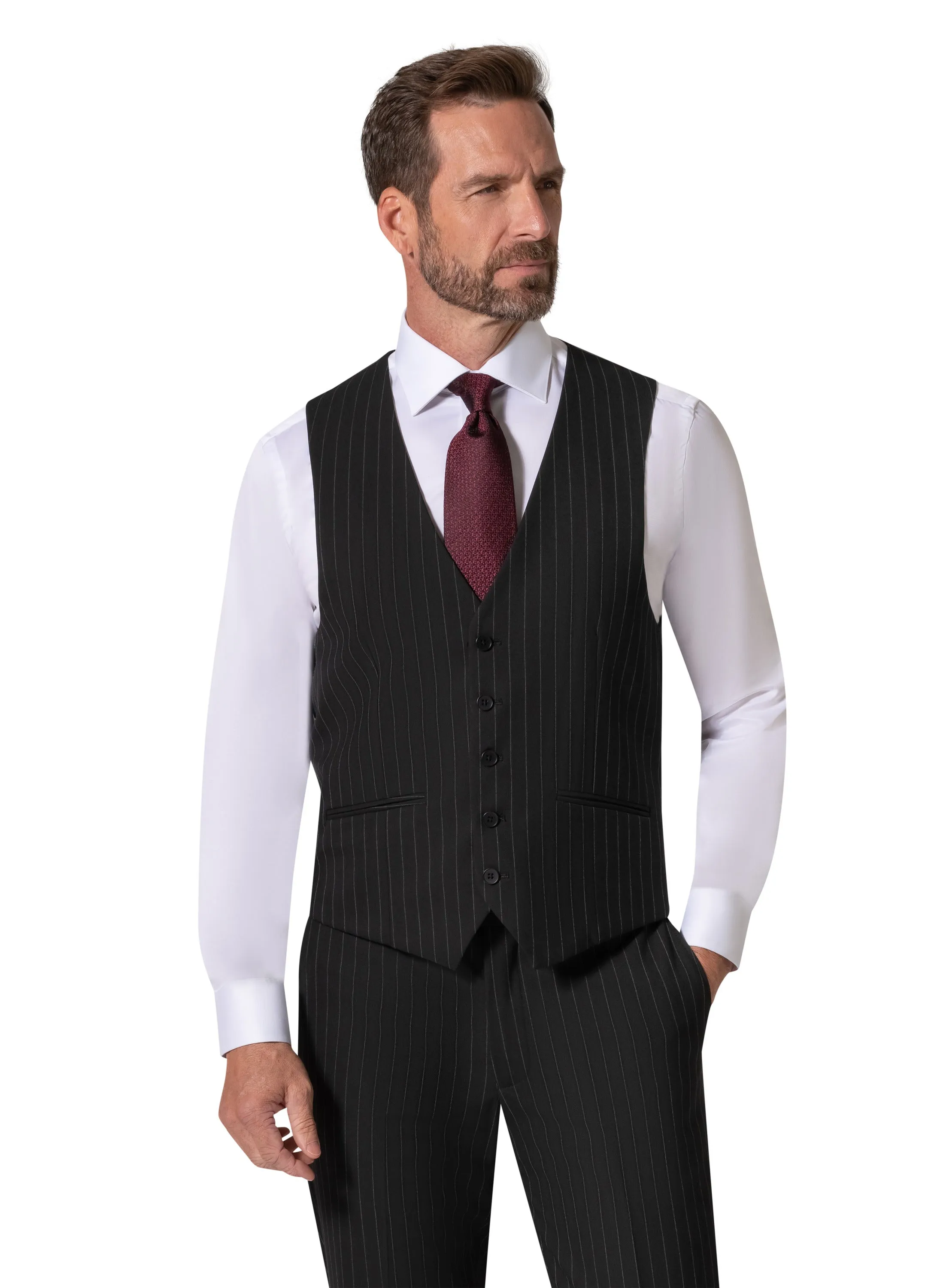 Berragamo BP04K-E32 3PC Slim Suit - Black