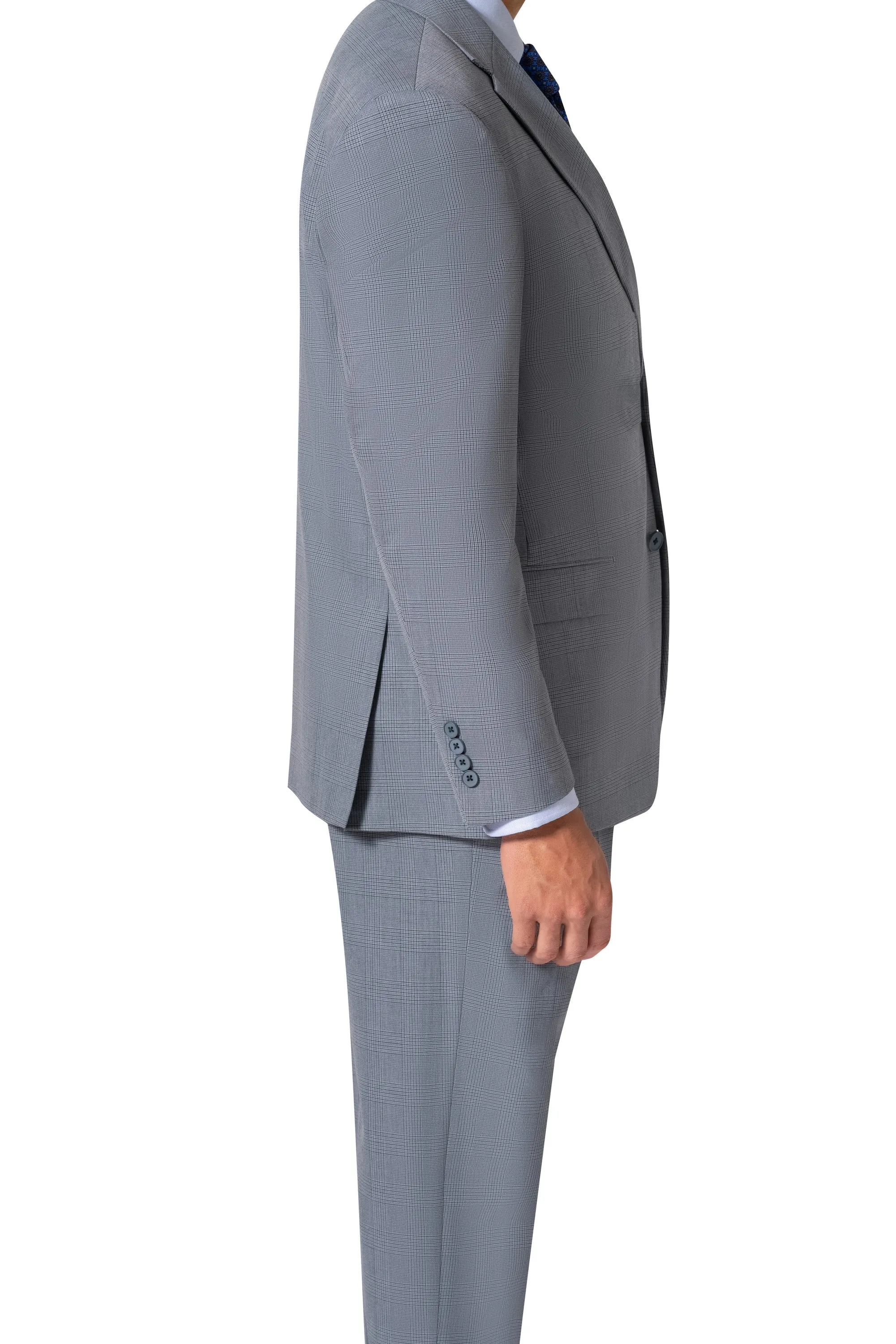 Berragamo BP04KE-07 3PC Notch Slim Suit - Blue