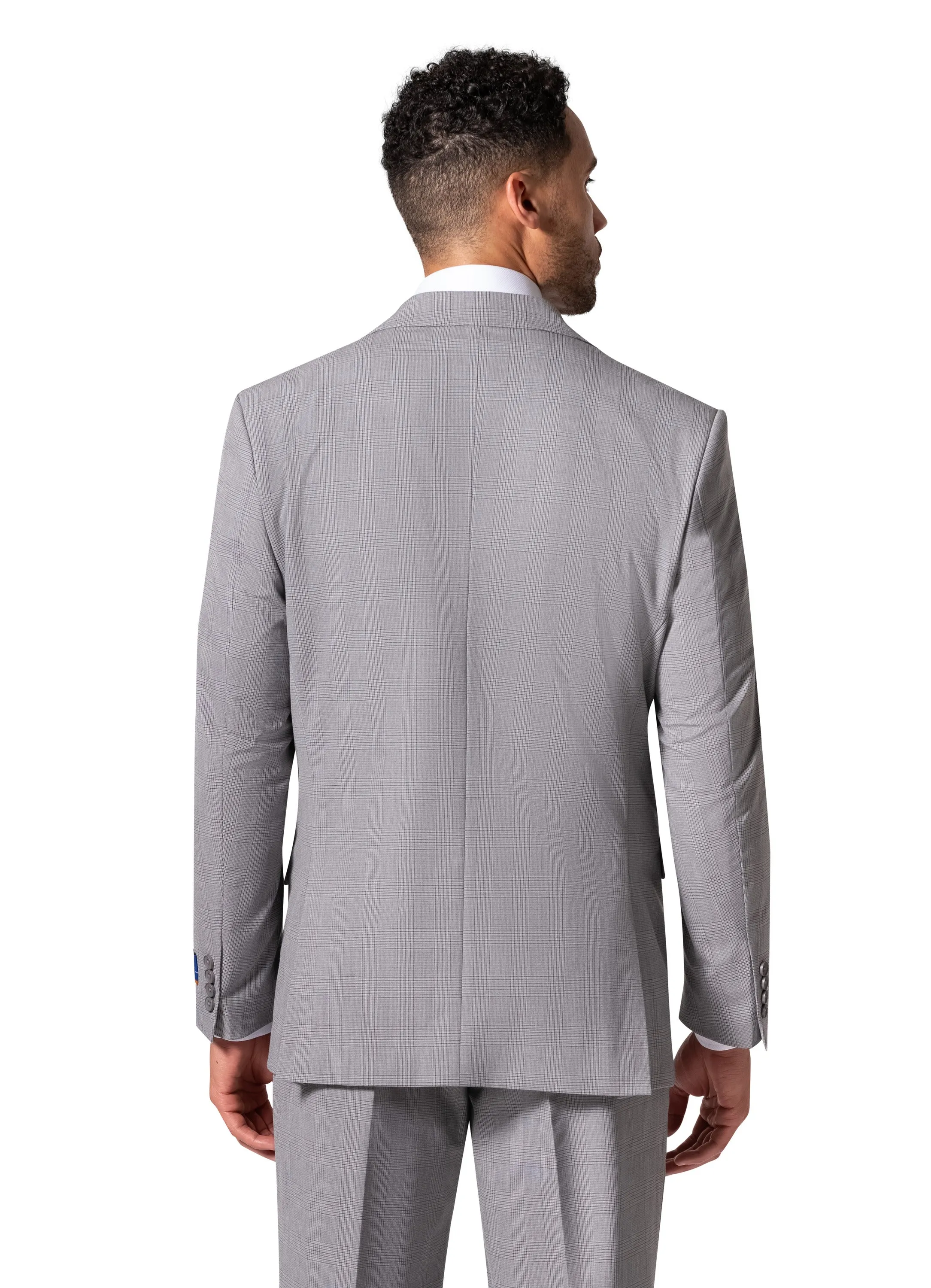 Berragamo BP04KE-07 3PC Notch Slim Suit - Grey