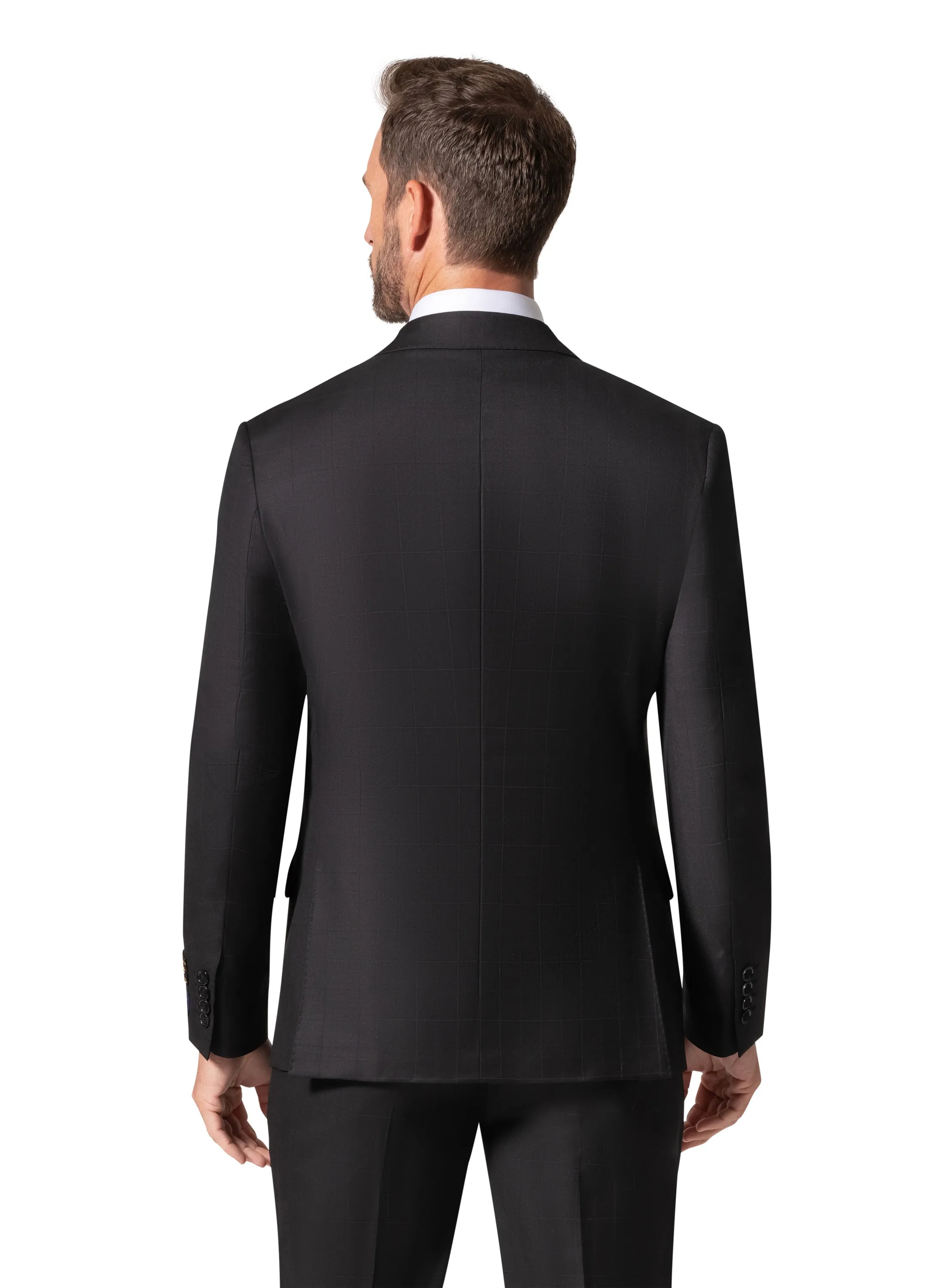 Berragamo Elegant - Faille Wool Solid Suit 10015.200 Slim Fit - Black