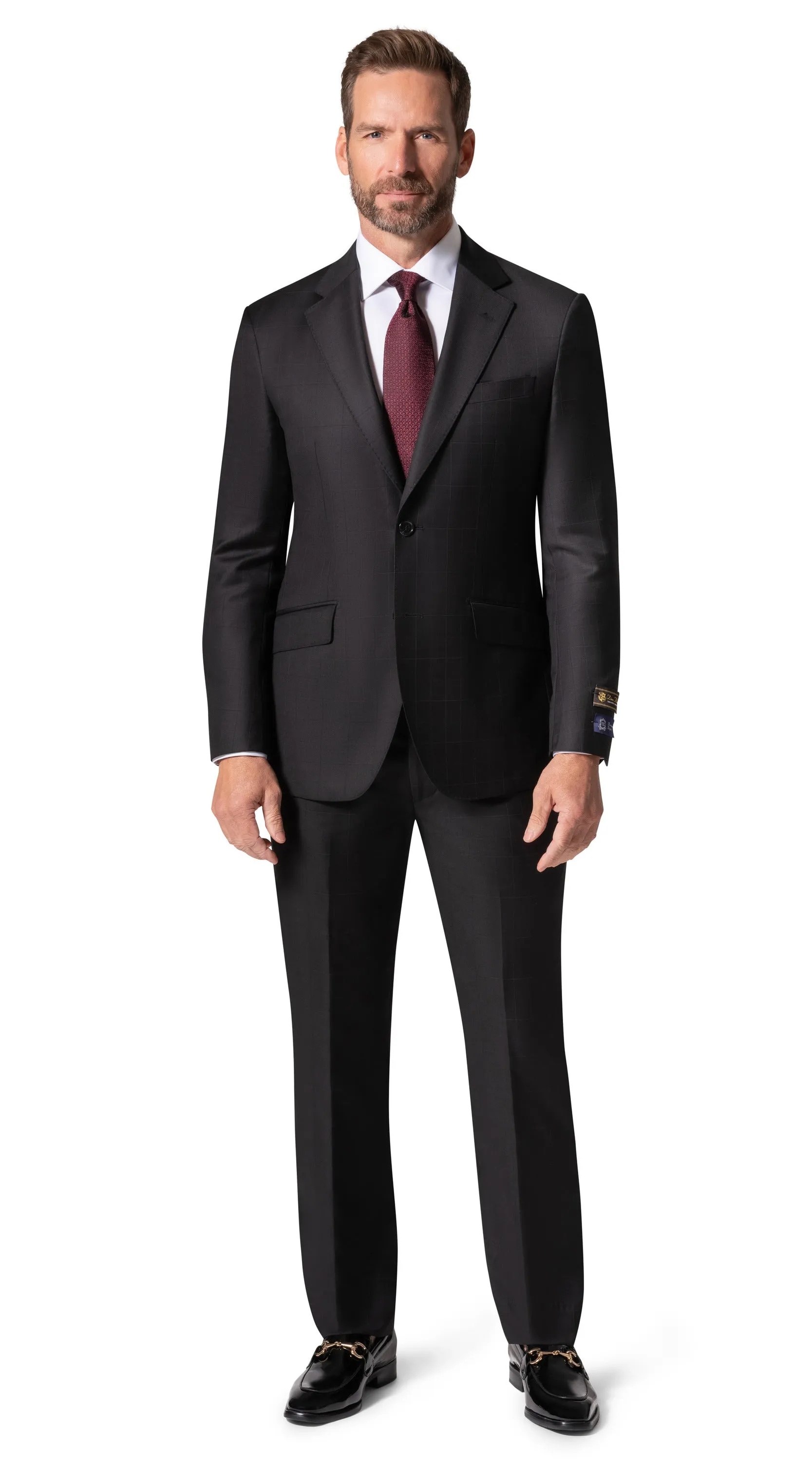 Berragamo Elegant - Faille Wool Solid Suit 10015.200 Slim Fit - Black