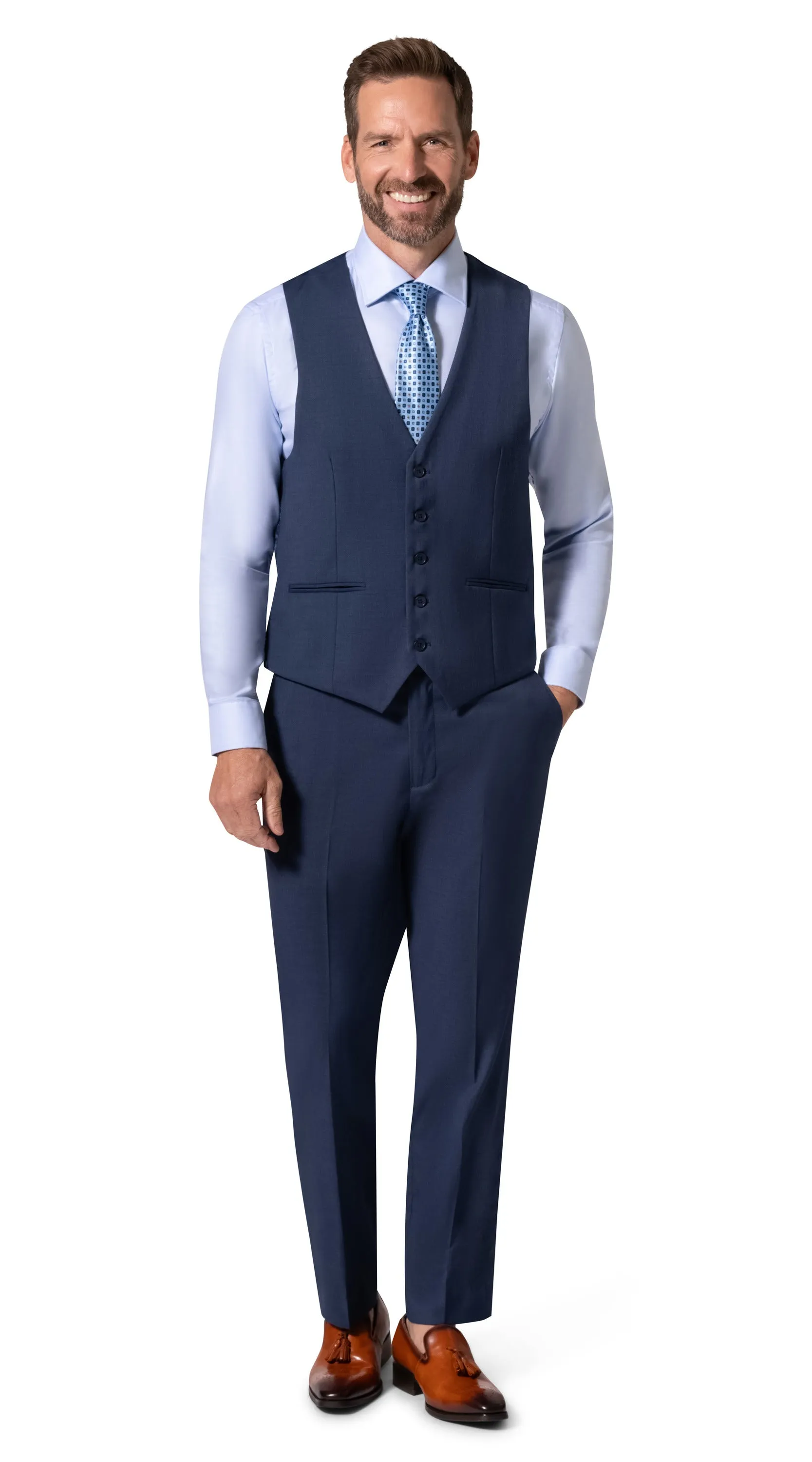 Berragamo MARCO 003 Slim Fit Suit - Blue