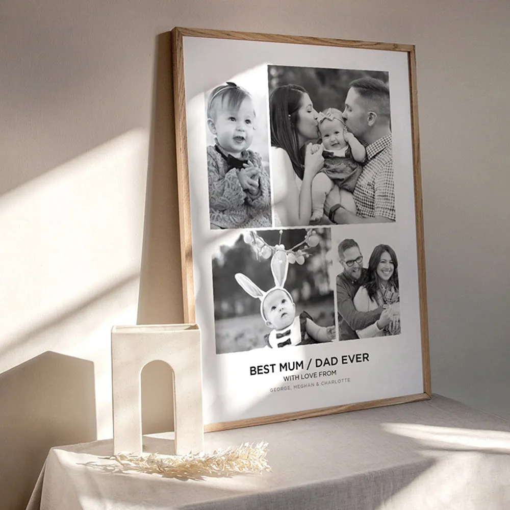 Best Mum / Dad Ever. Custom Photo Design - Art Print