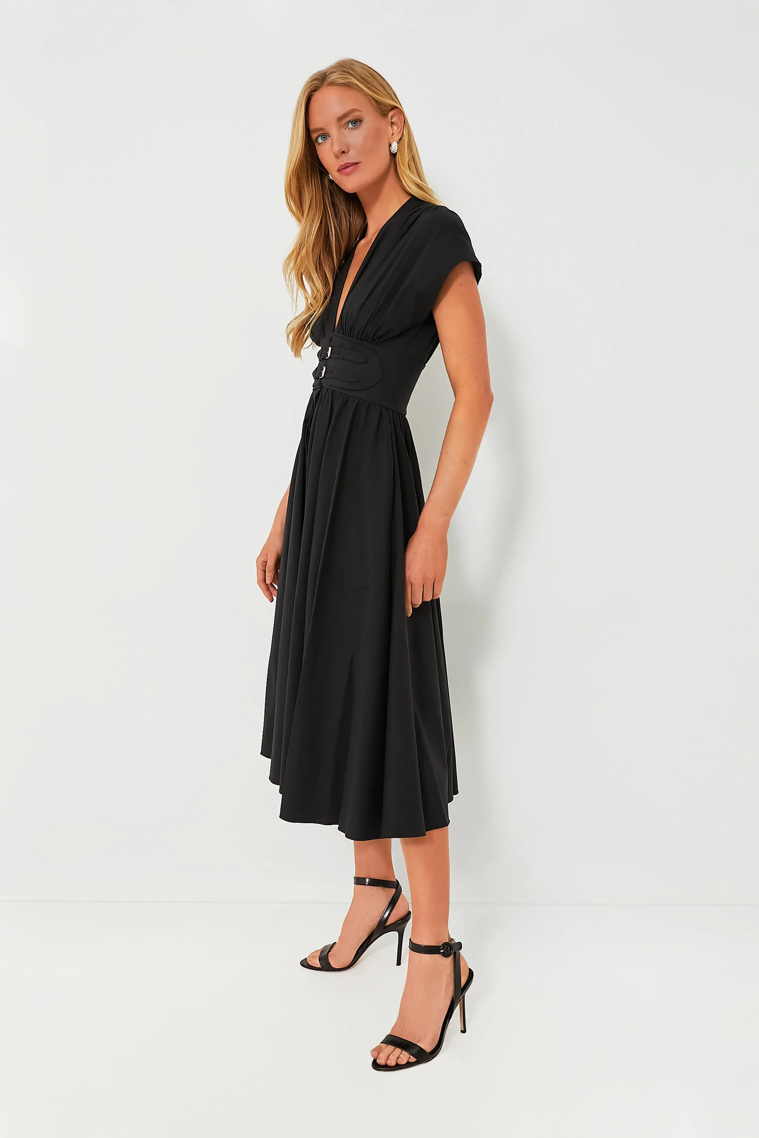 Black Bardello Midi Dress