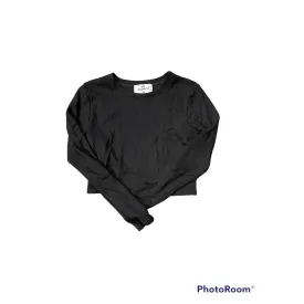 black thermal crop top