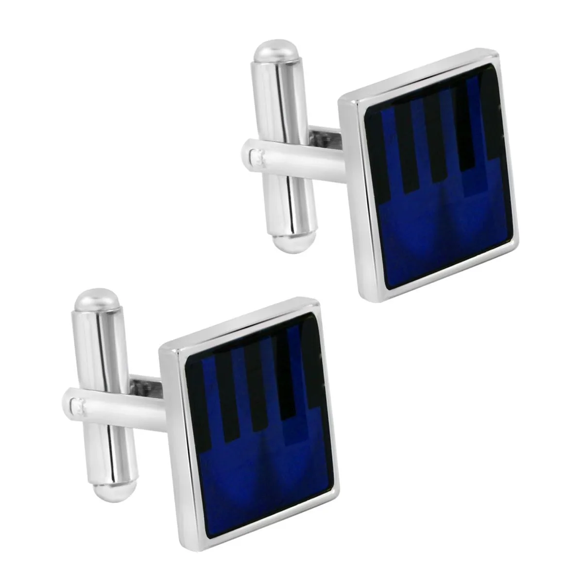 Blue Crystal Cufflinks In Box