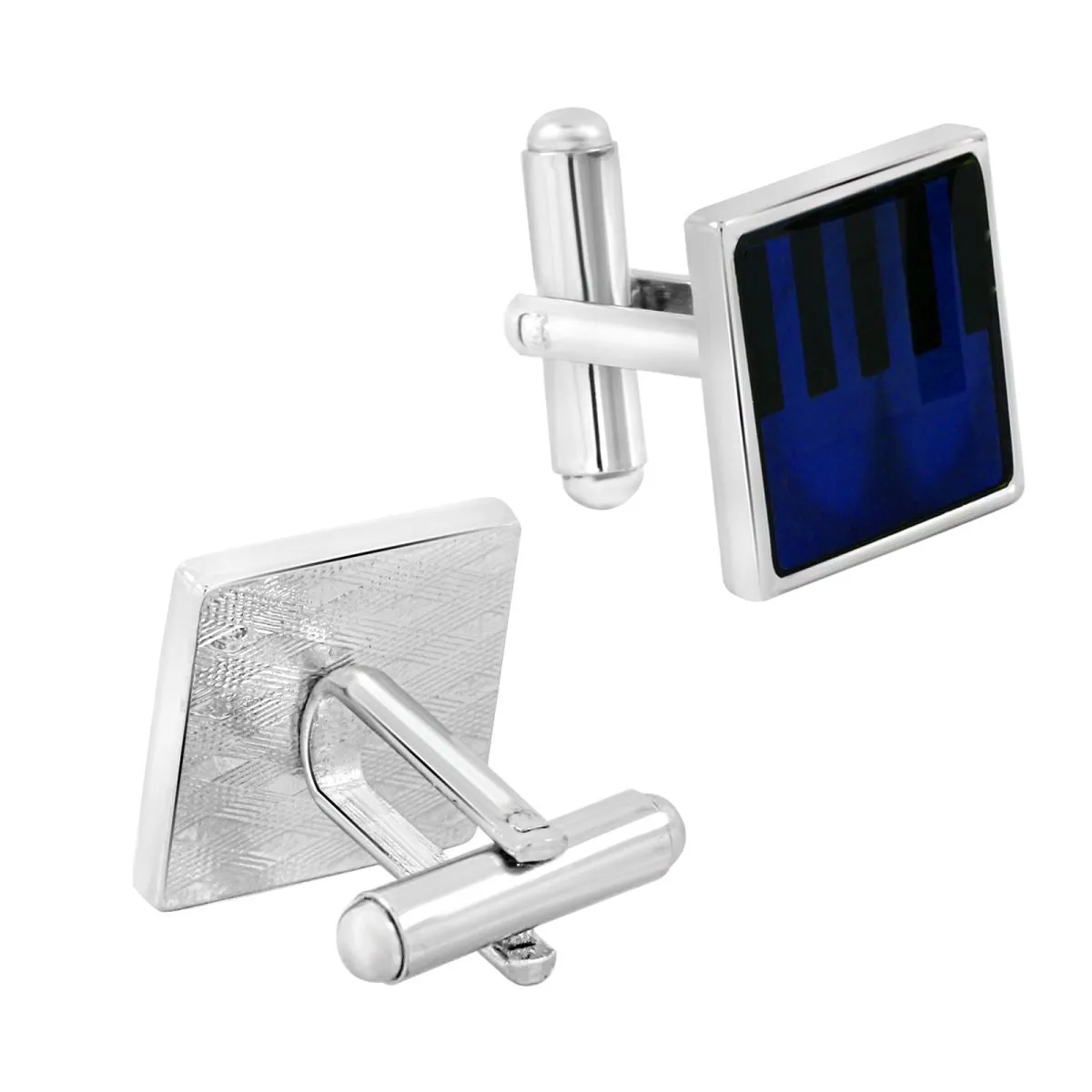 Blue Crystal Cufflinks In Box