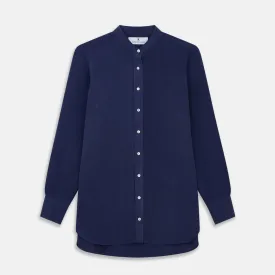 Blue Soft-touch Silk Lauren Shirt