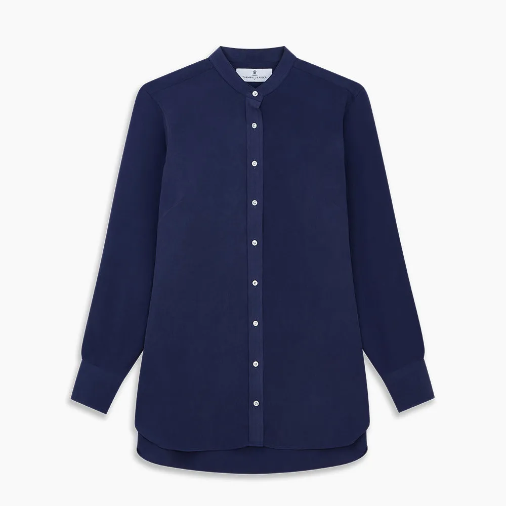 Blue Soft-touch Silk Lauren Shirt