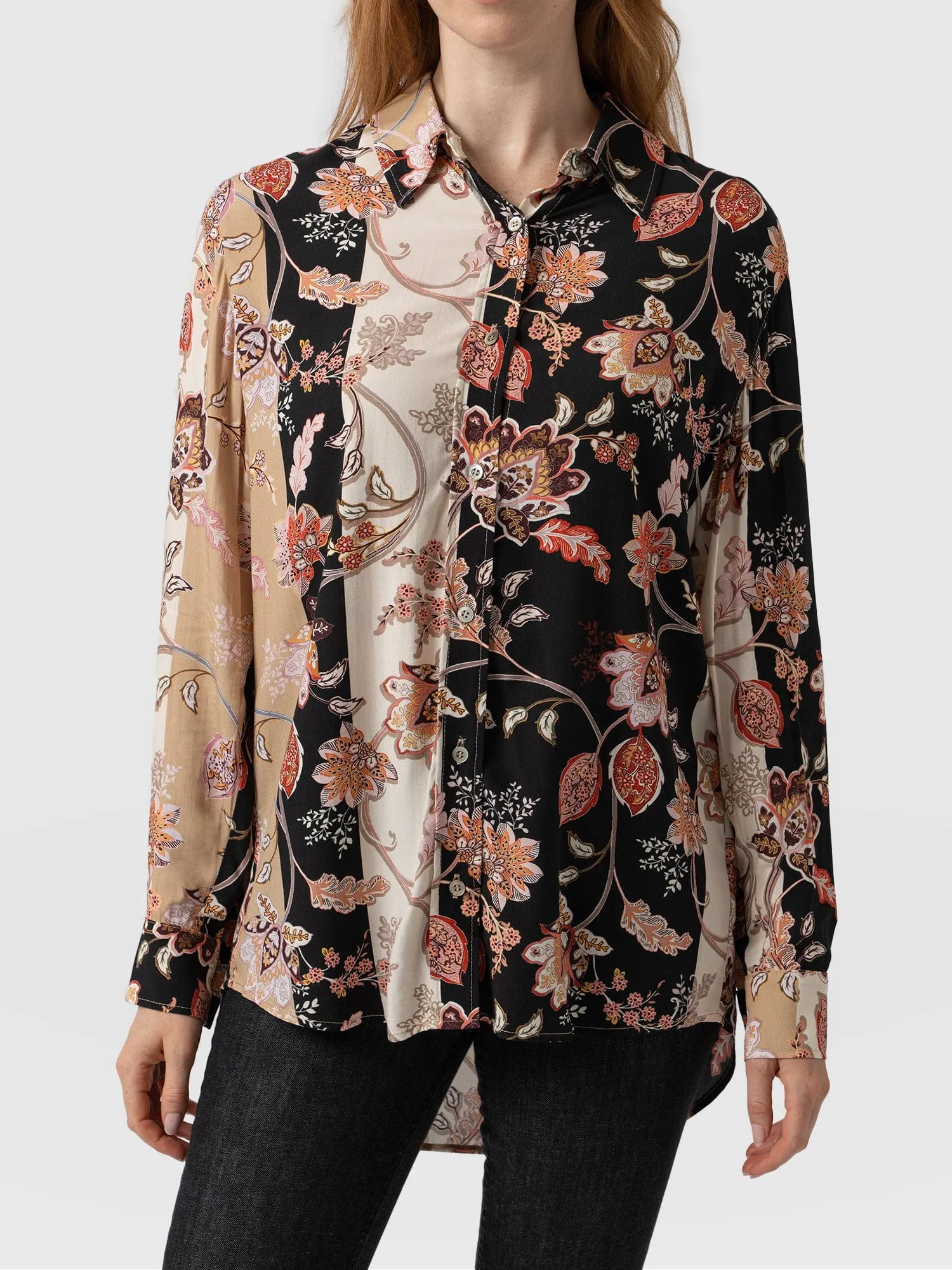 Boyfriend Shirt - Paisley Stripe