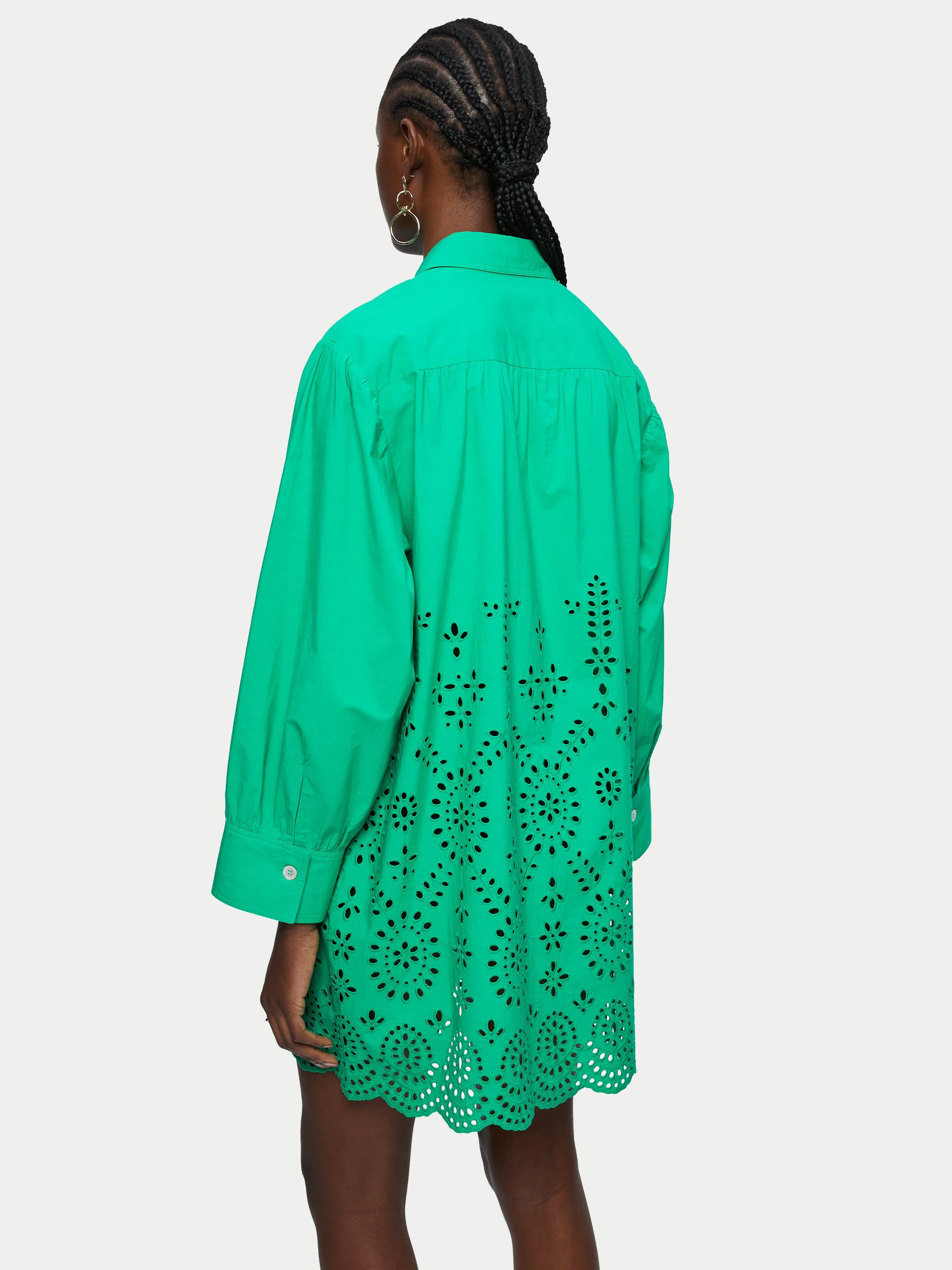 Broderie Beach Shirt | Green