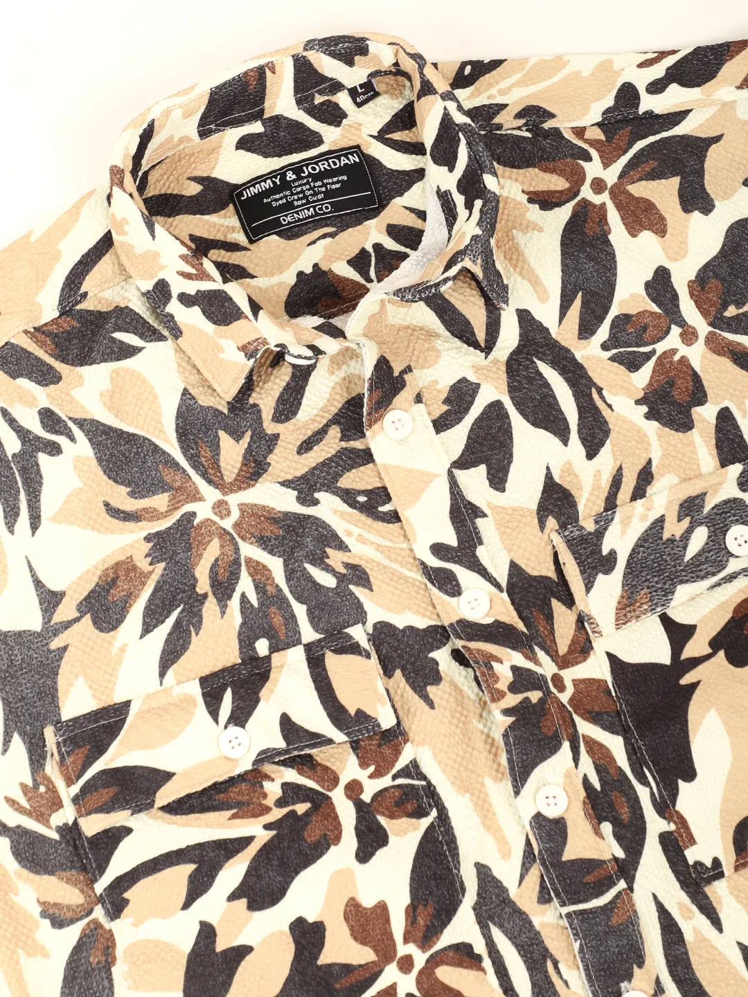 Bubble Tree Print Beige Shirt