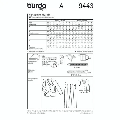 Burda Children's Suit 9443