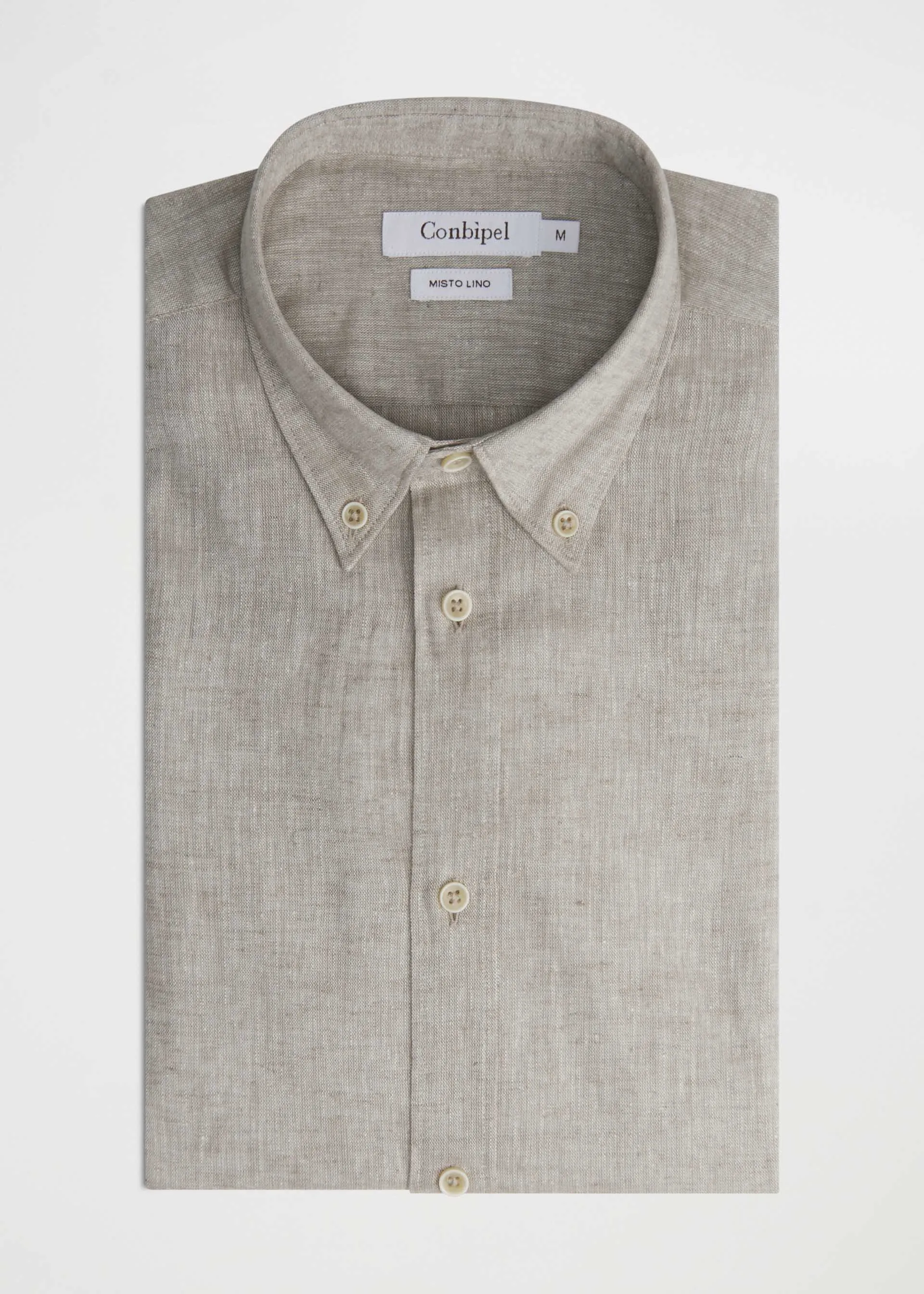 Camicia slim fit in lino