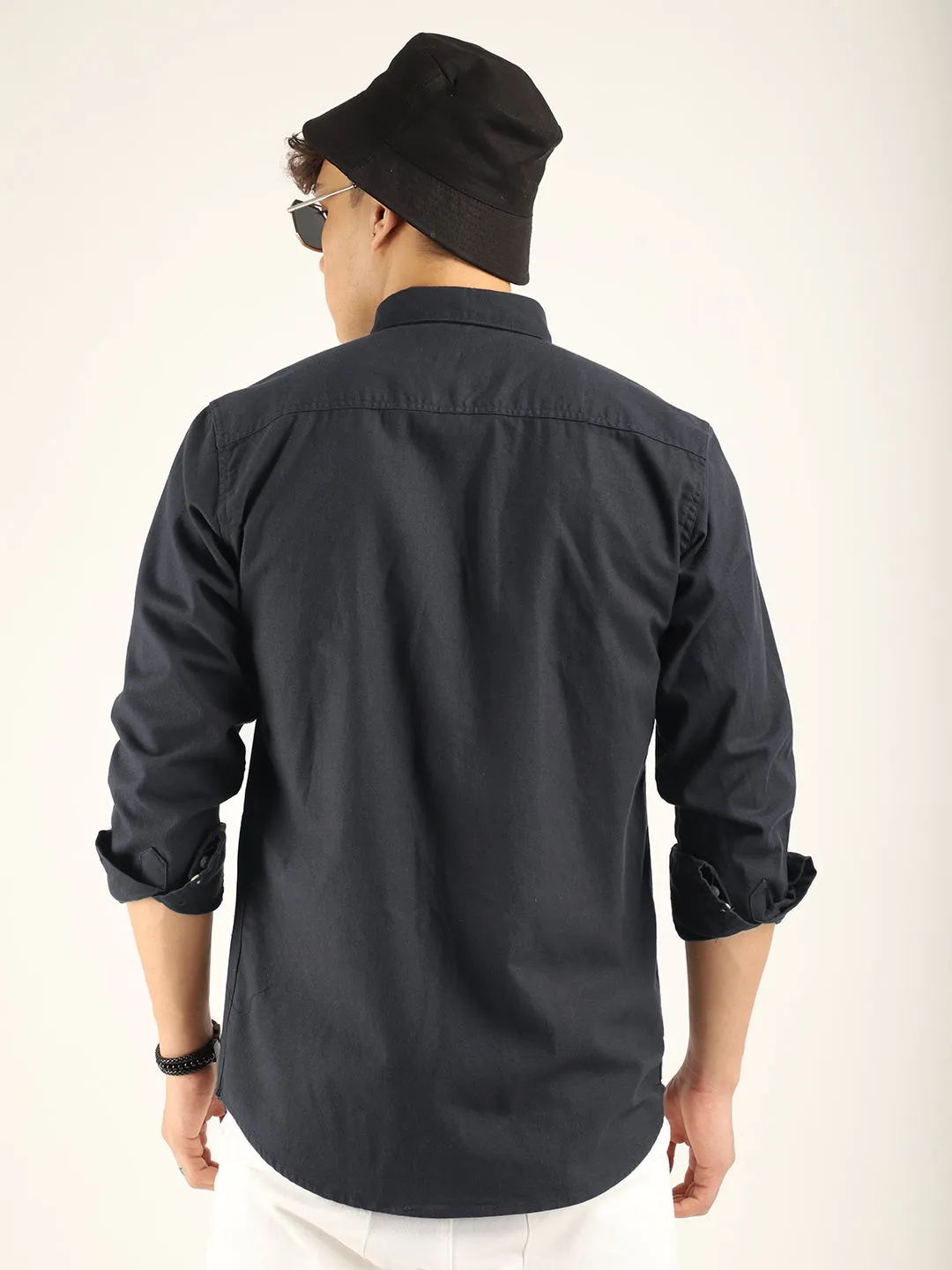 Carlo Oxford Dark Grey Full Sleeves Shirt