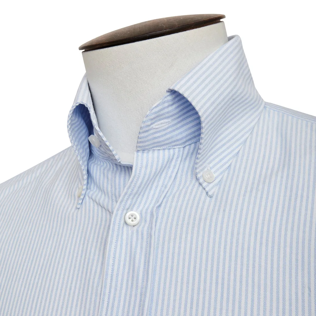 Classic Blue & White Stripe Oxford Button-Down Shirt