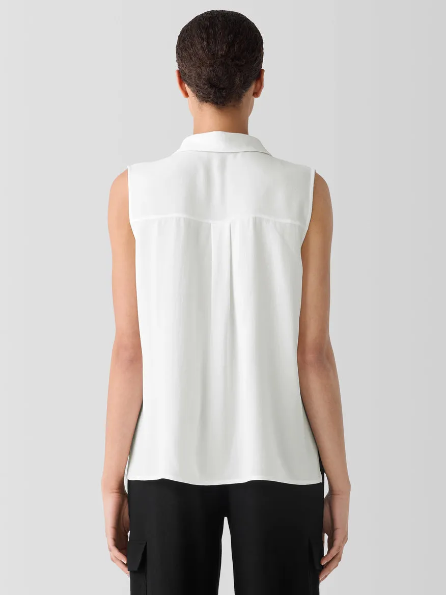 Classic Collar Sleeveless Shirt