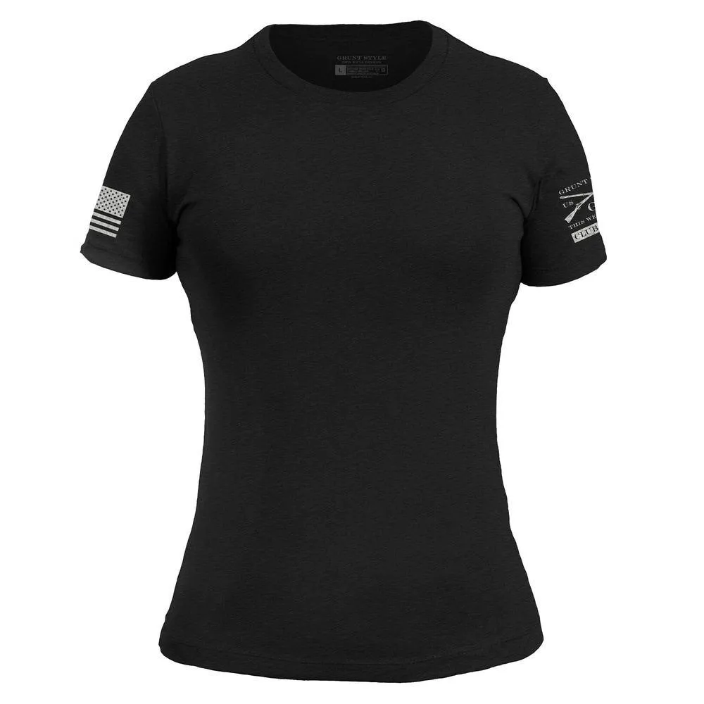 Club Member - Women's Basic Slim Fit T-Shirt - Heather Black