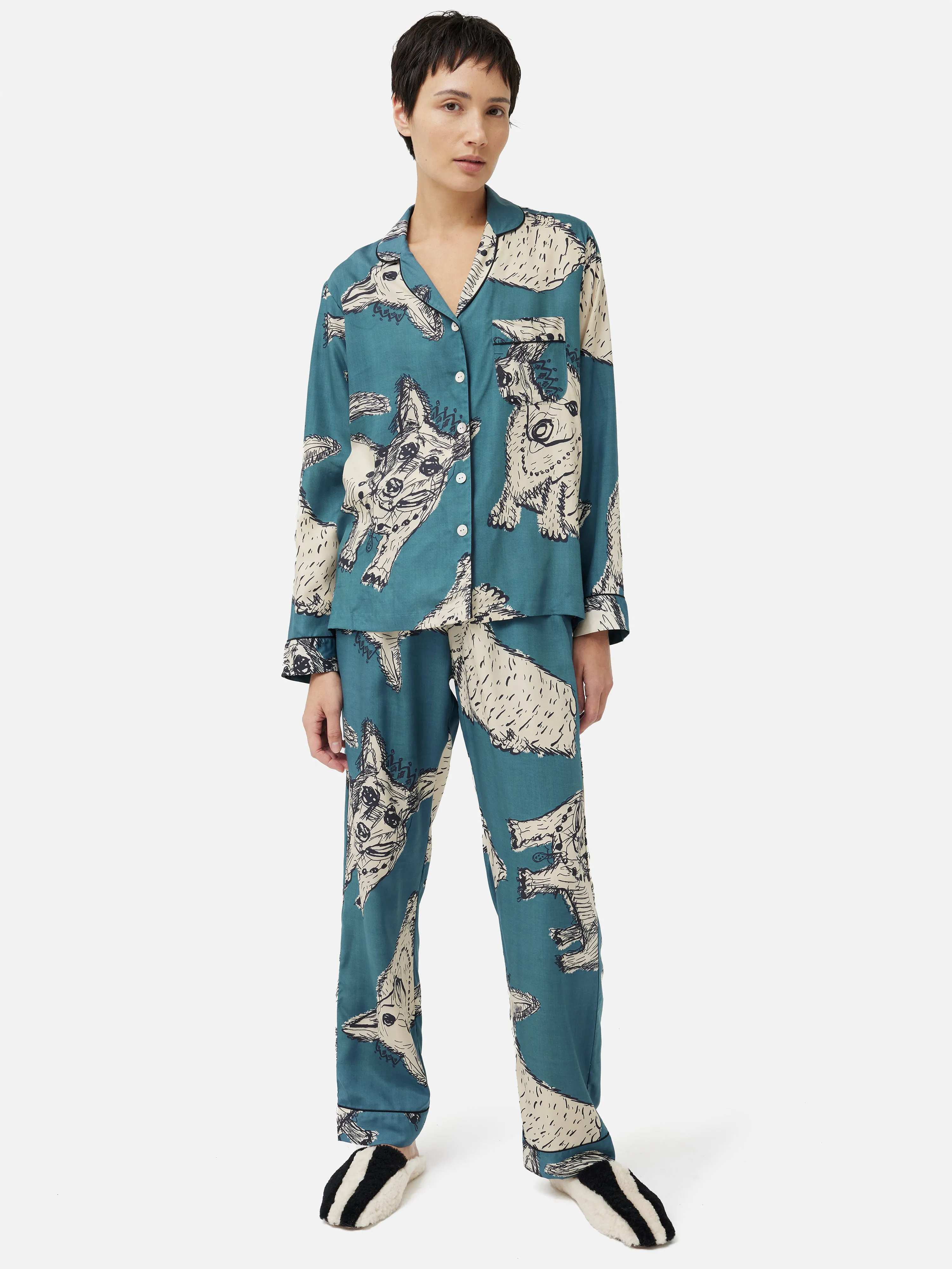 Corgi Modal Pyjama | Blue