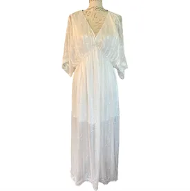 Cupshe NWT White Long Dress Bathing Suit Cover Up Size Medium