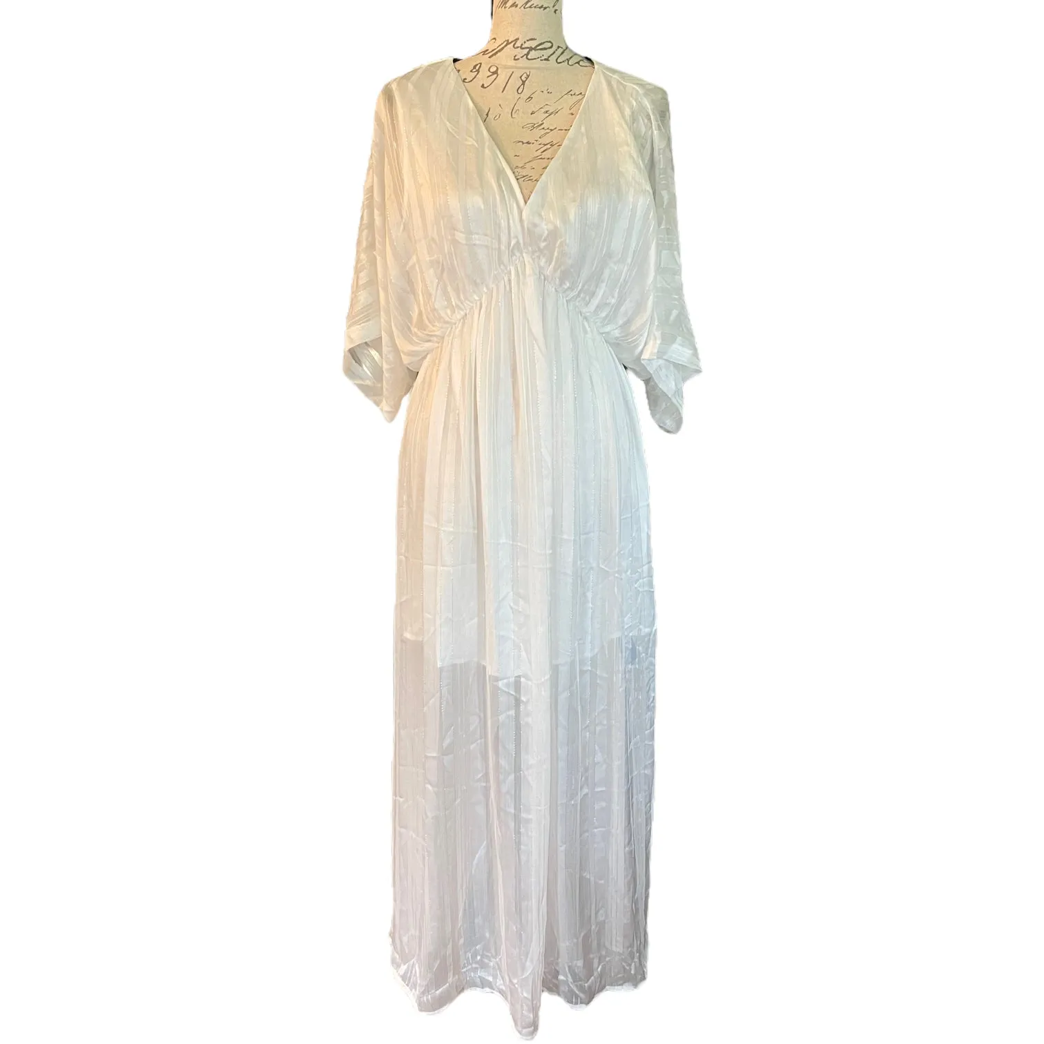 Cupshe NWT White Long Dress Bathing Suit Cover Up Size Medium