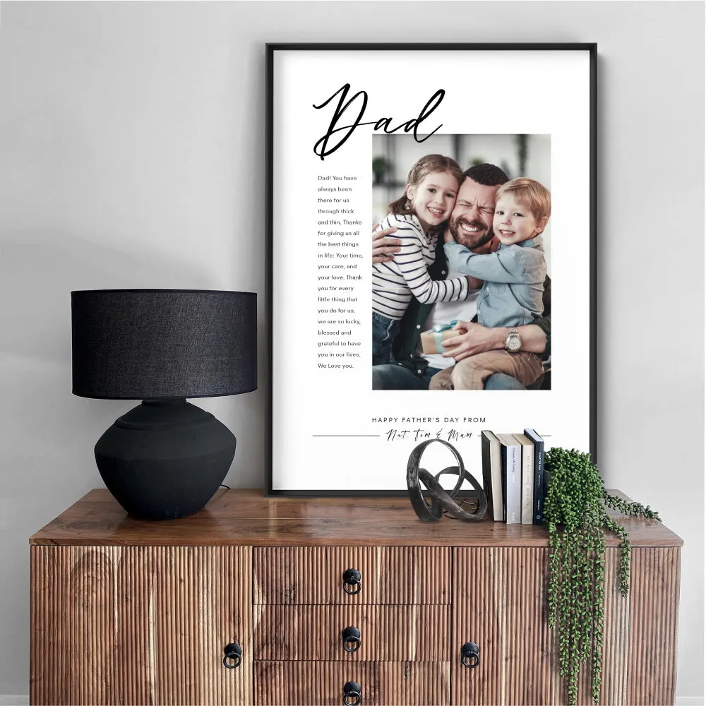 Custom Best Dad Ever in Portrait - Art Print