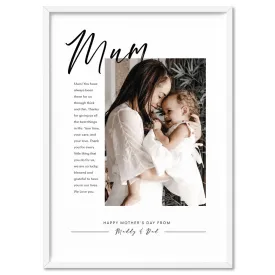 Custom Best Mum Ever in Portrait - Art Print