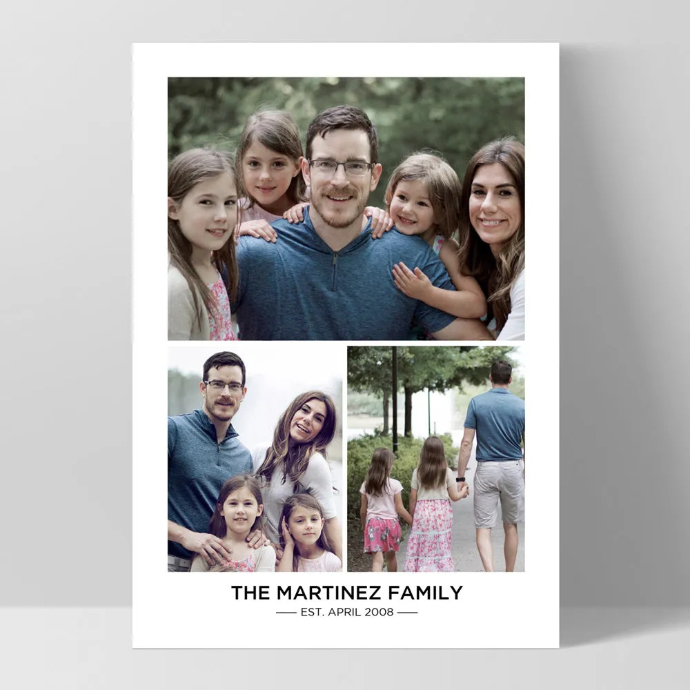 Custom Family Photos | Trio Collage - Art Print