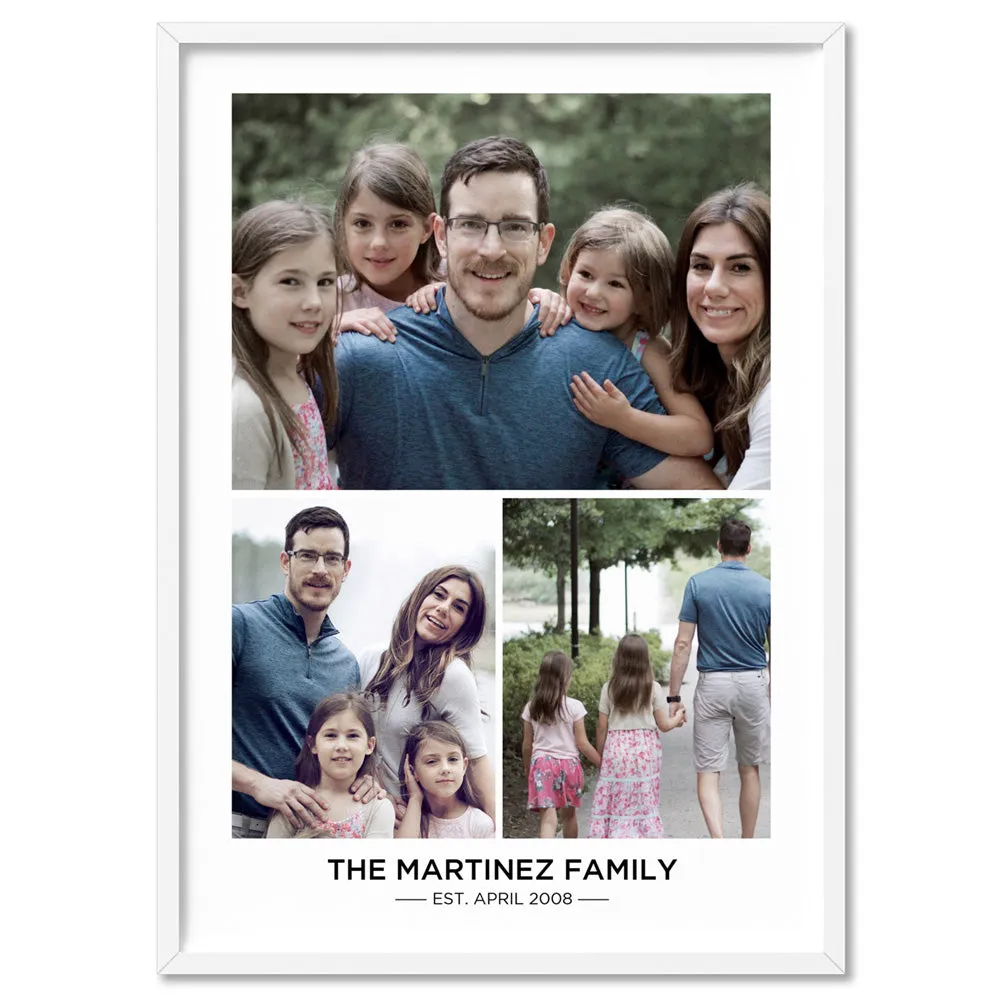 Custom Family Photos | Trio Collage - Art Print