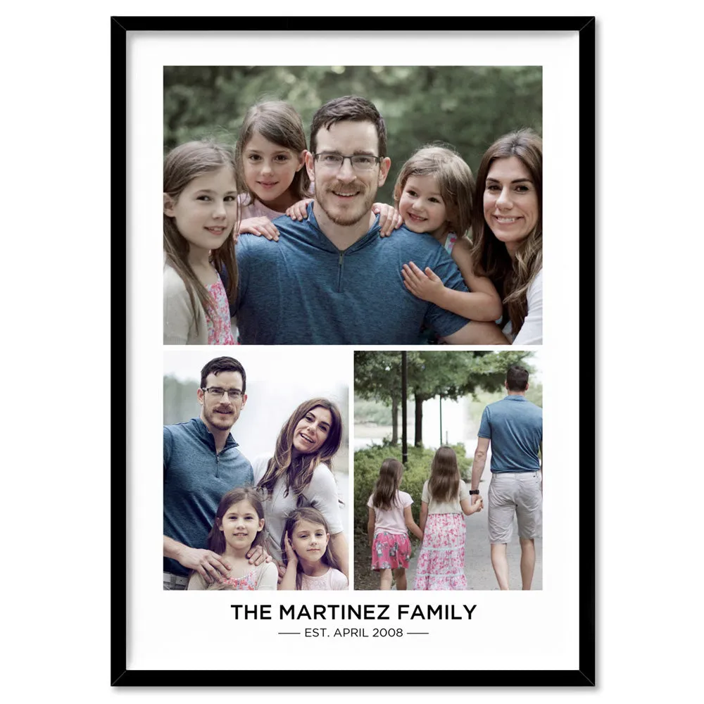 Custom Family Photos | Trio Collage - Art Print