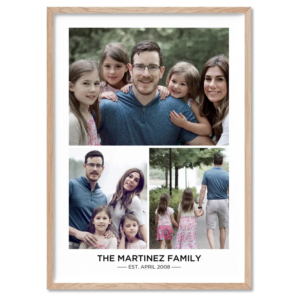 Custom Family Photos | Trio Collage - Art Print