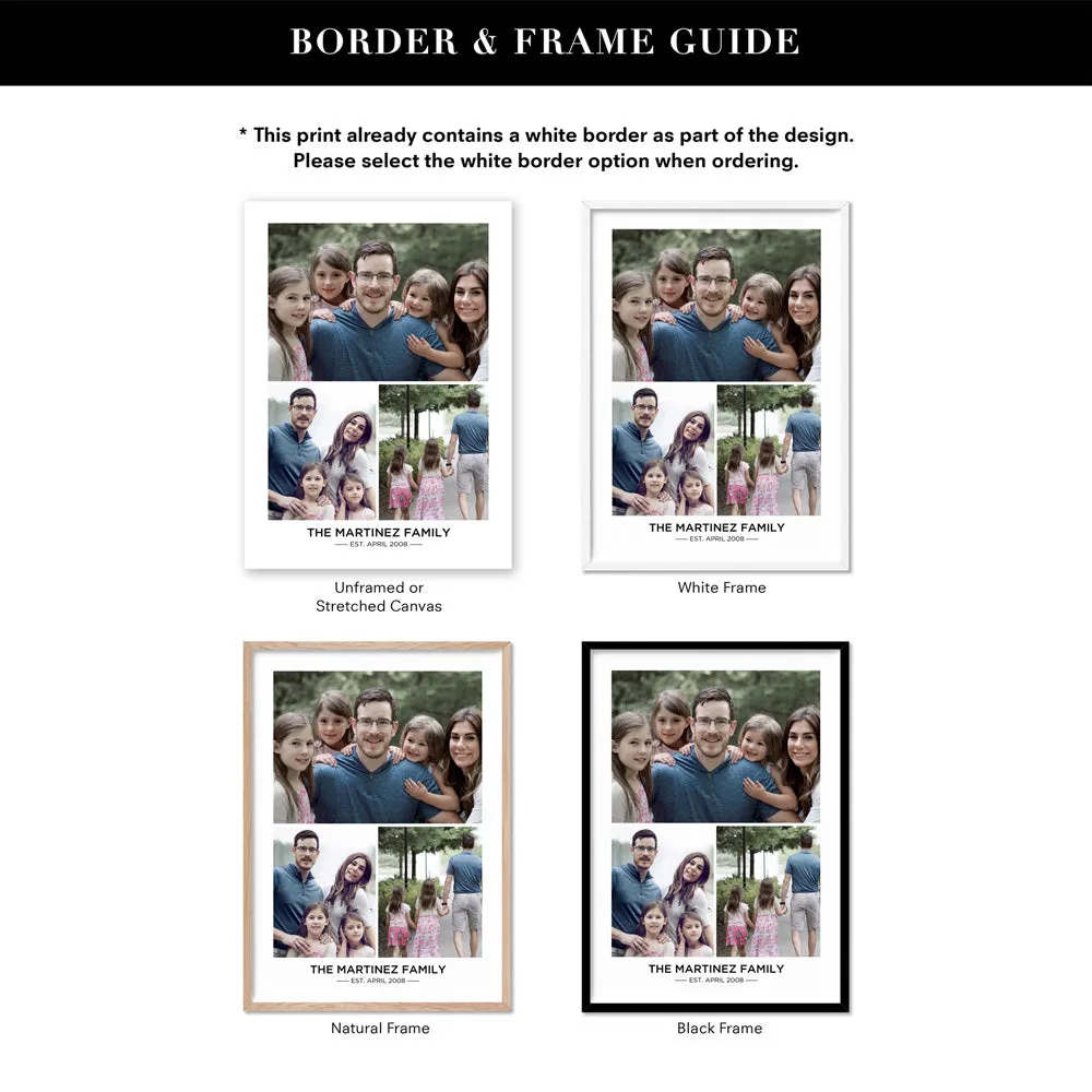 Custom Family Photos | Trio Collage - Art Print