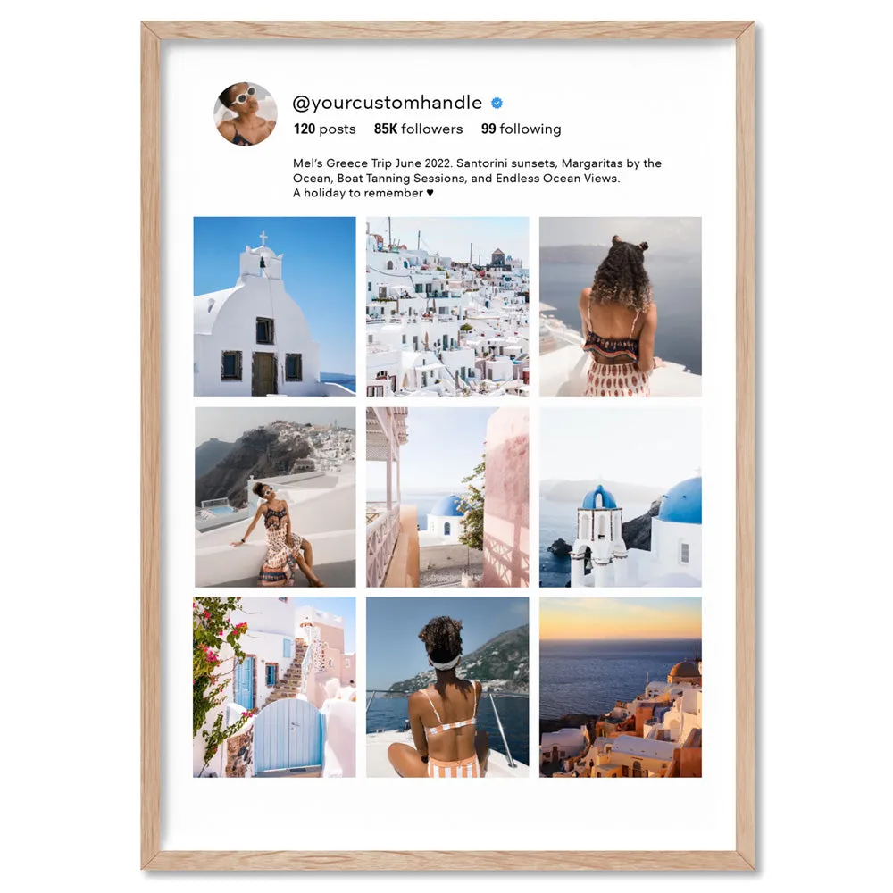 Custom Photos | Instagram Style Collage Grid - Art Print