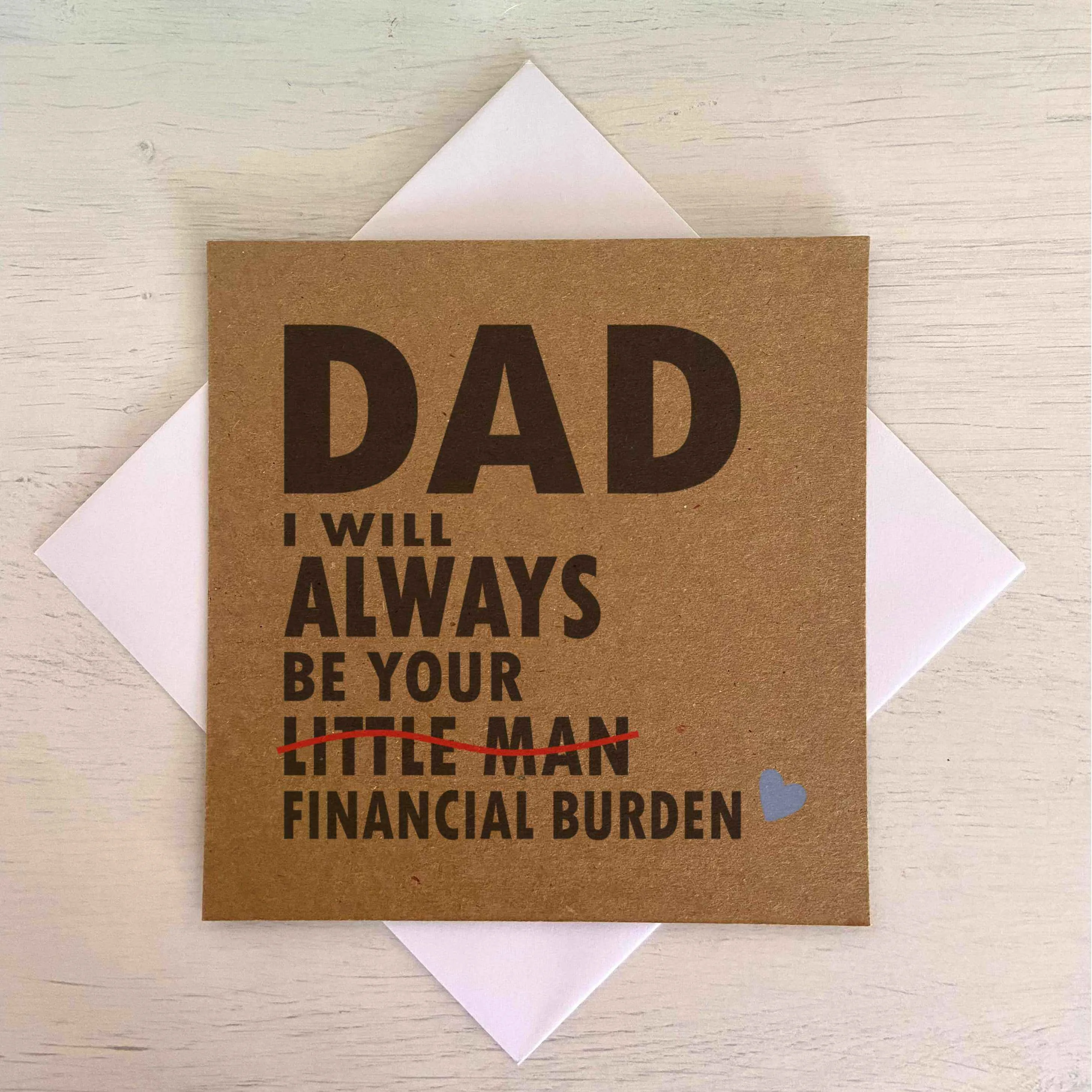 Dad I Will Always Be Your Financial Burden Card - Son - Kraft