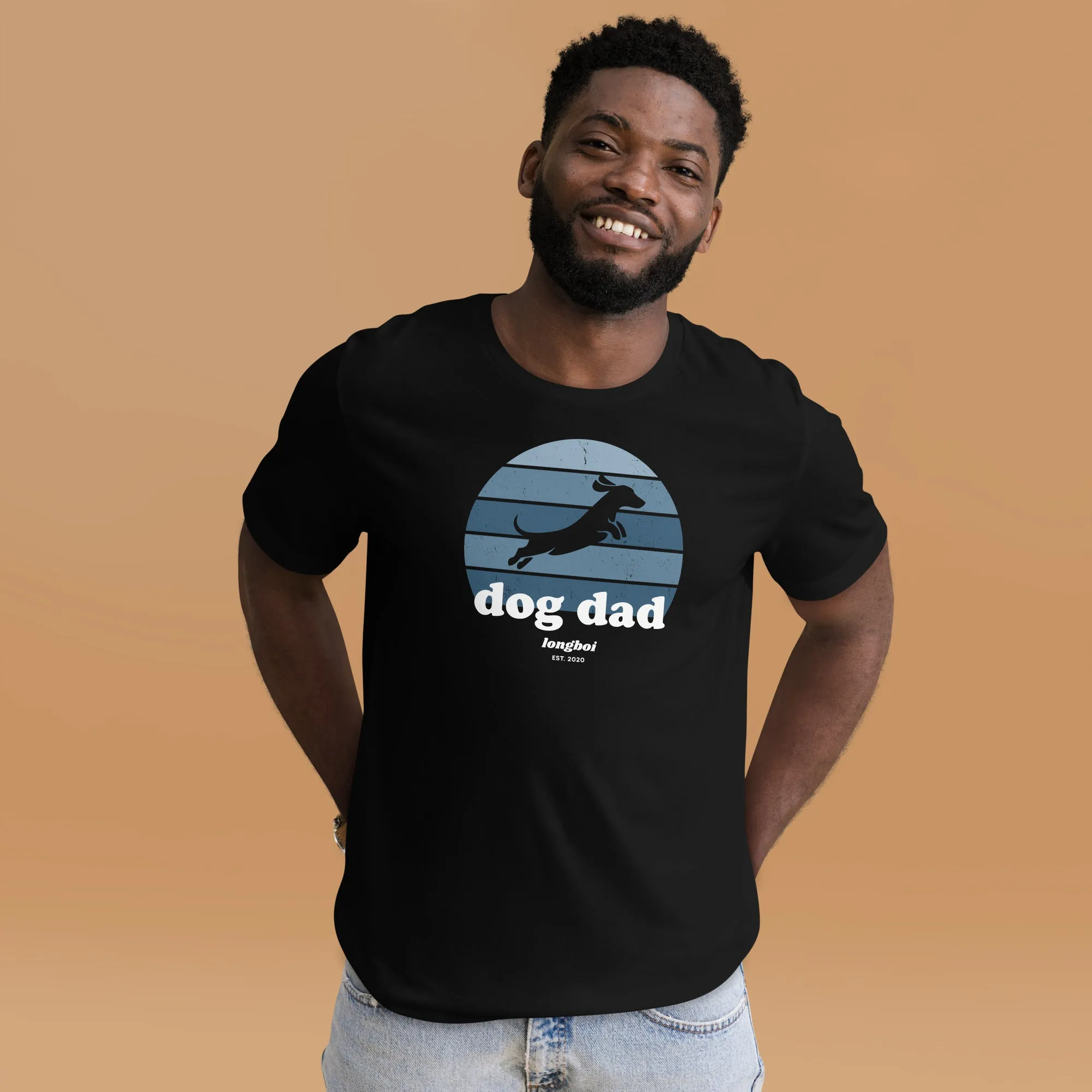 Dog Dad Retro Monochrome Tee