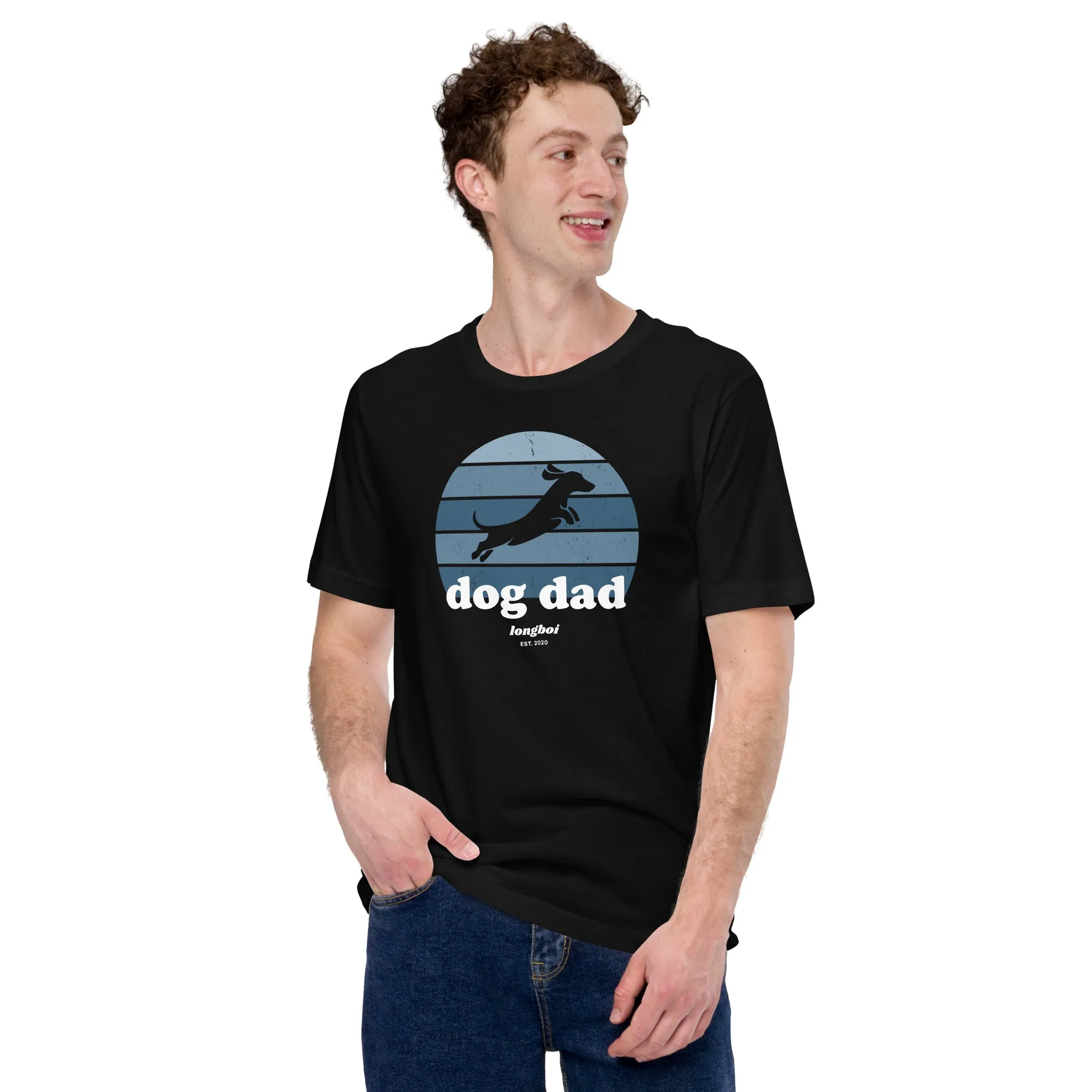 Dog Dad Retro Monochrome Tee