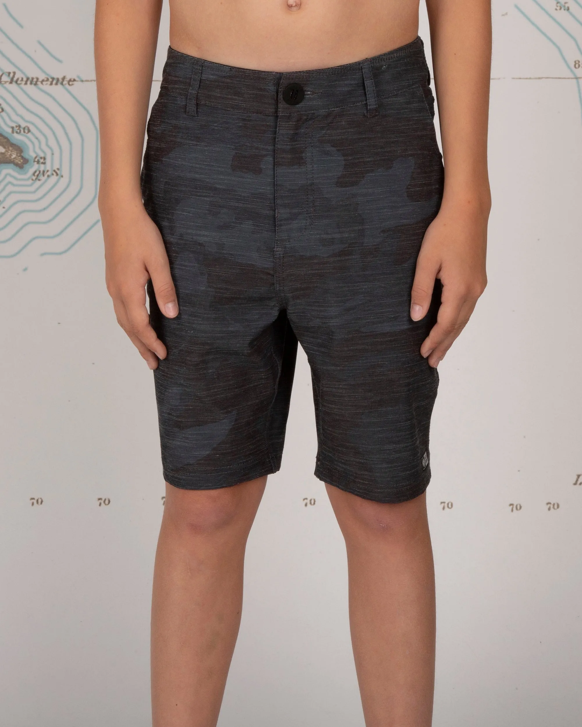 Drifter 2 Boys Black Camo Hybrid Short