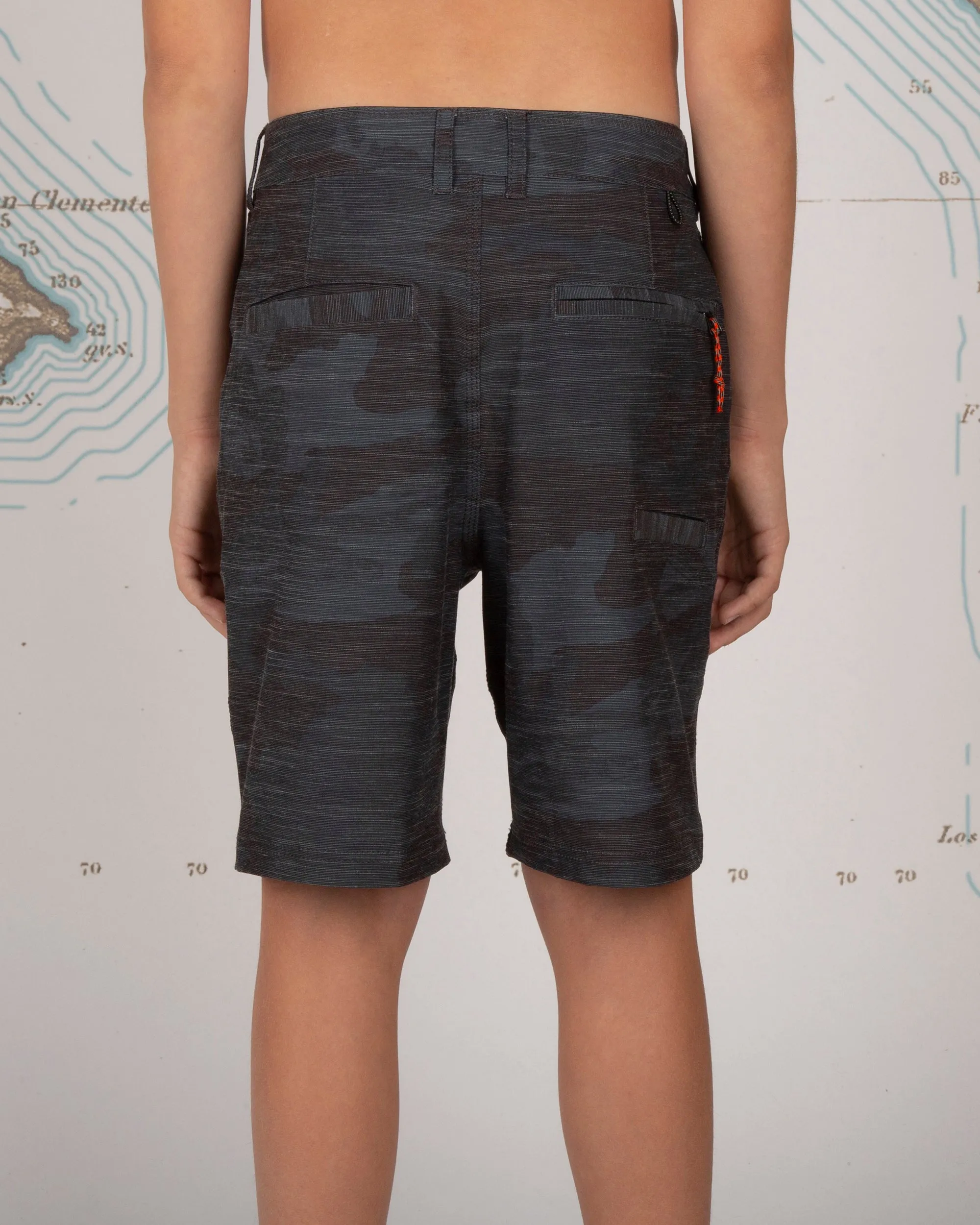 Drifter 2 Boys Black Camo Hybrid Short