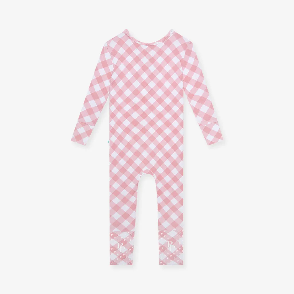 Dusty Rose Gingham Convertible One Piece