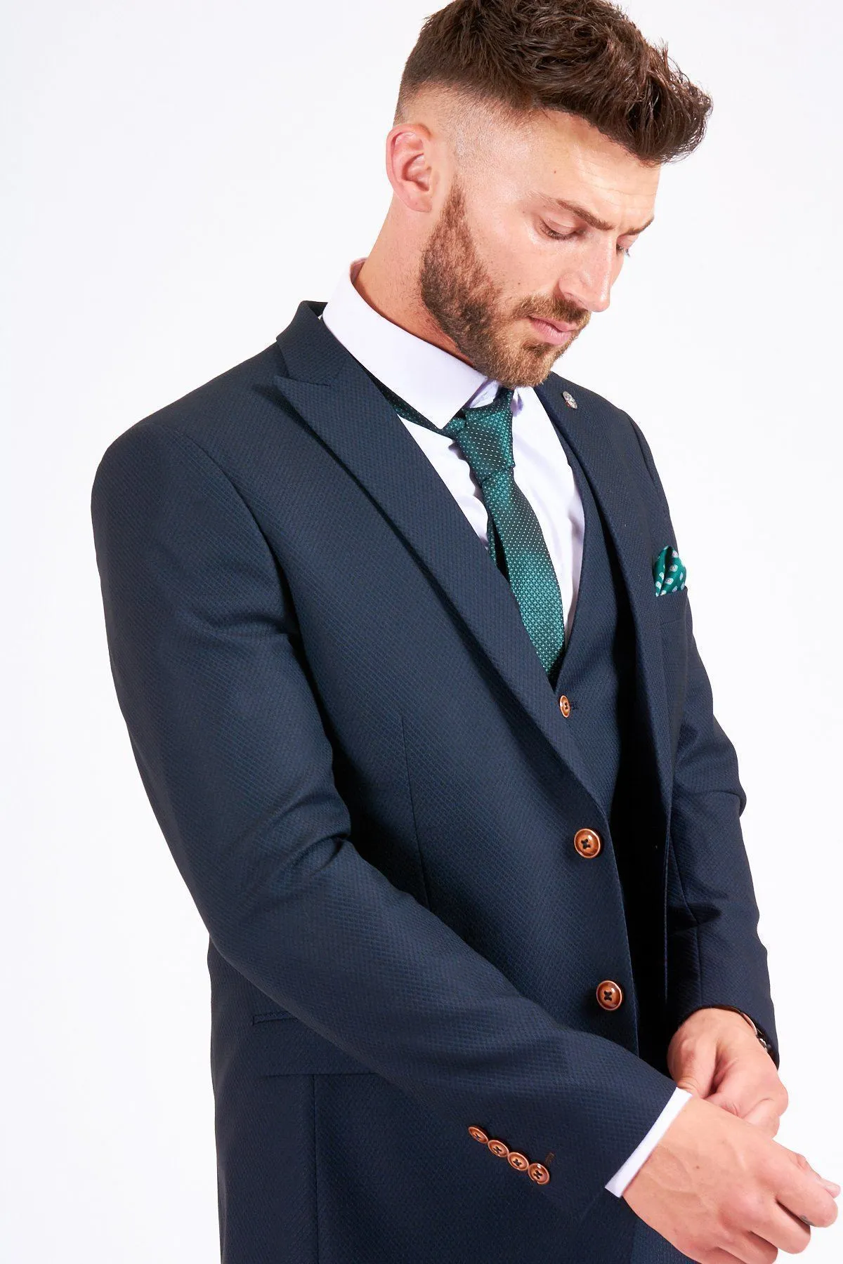 Emmerdale's Danny Miller (Aaron Dingle) in Max Navy Suit