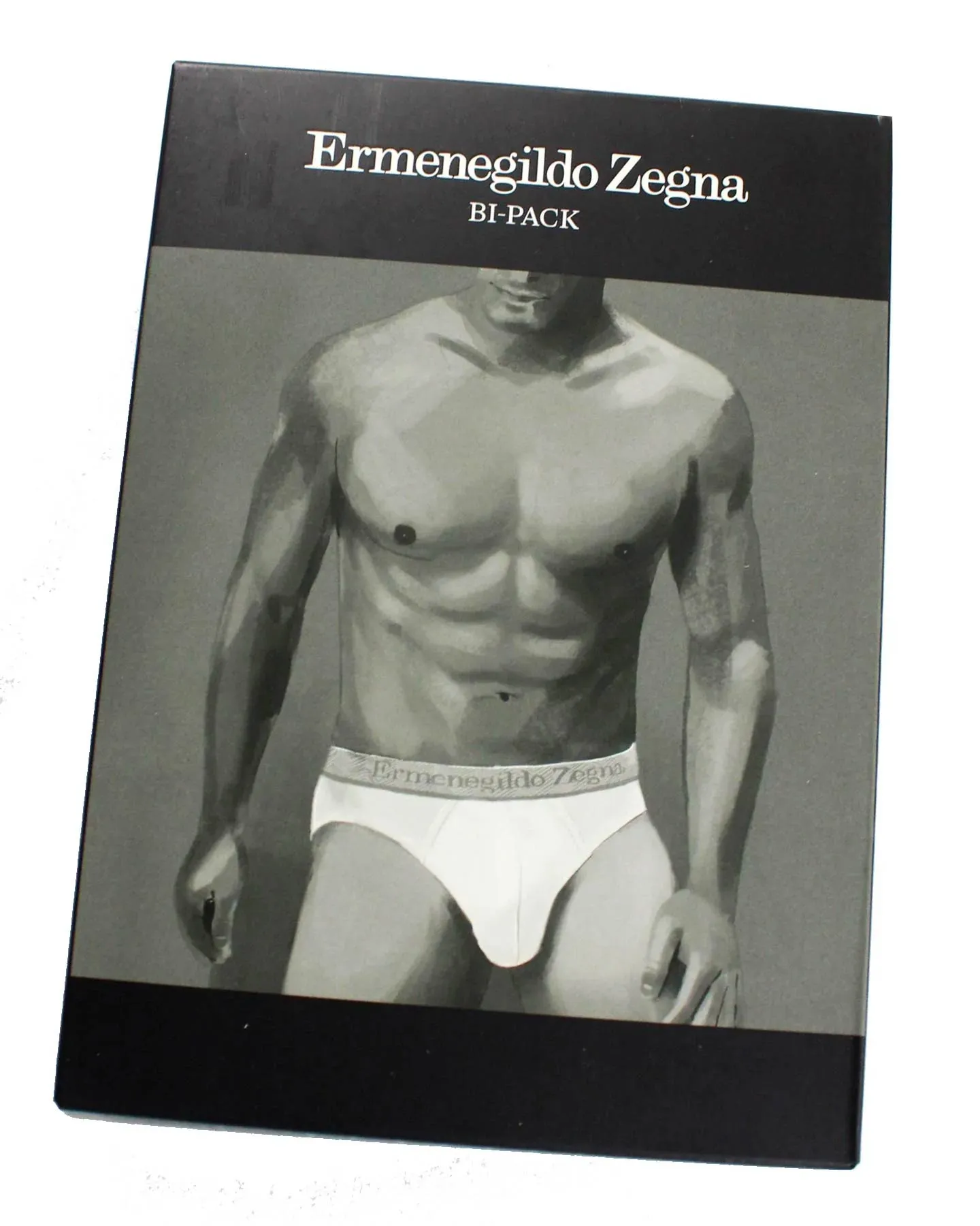 Ermenegildo Zegna Underwear Black Stretch XXL Cotton Midi Brief 2 Pack