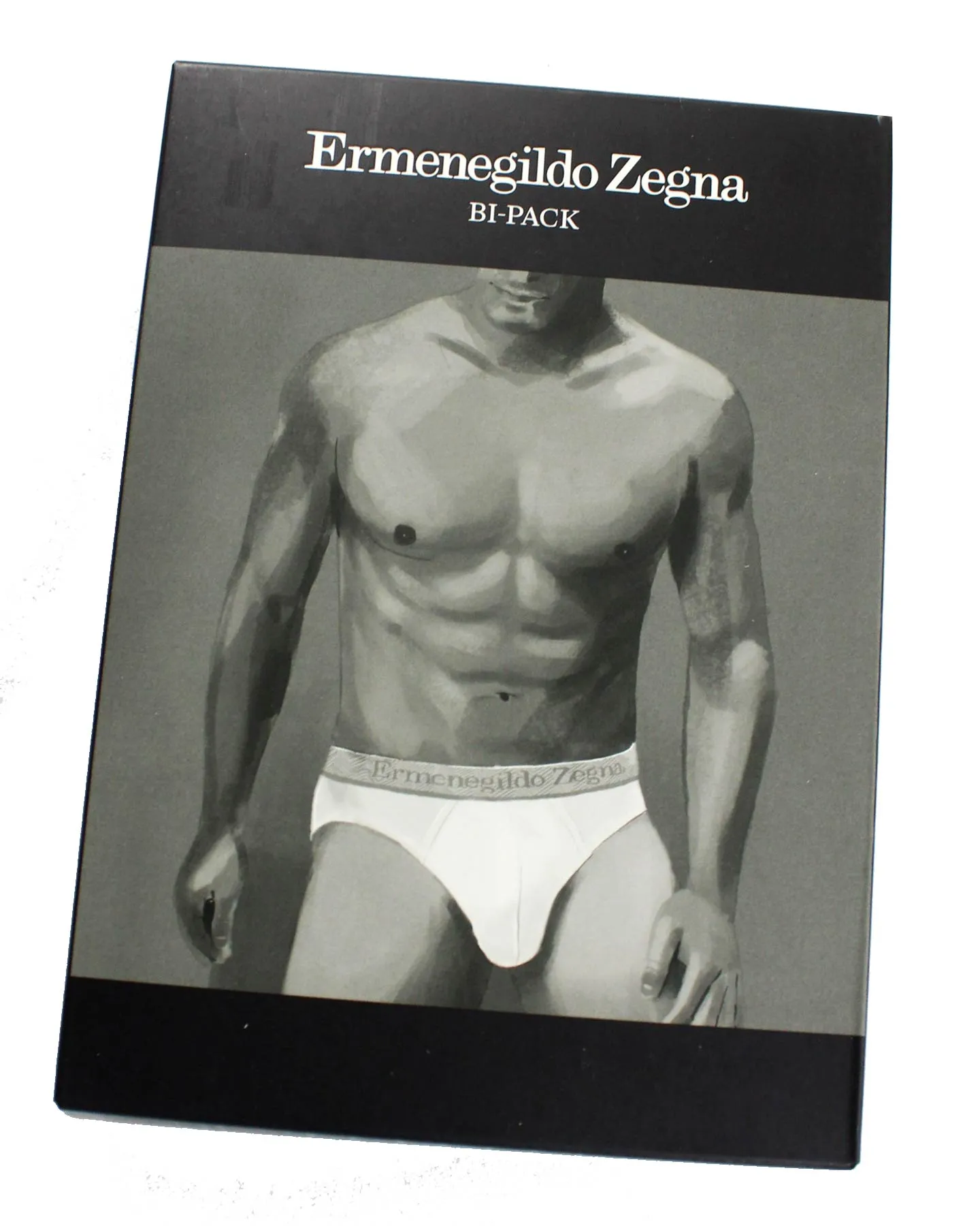 Ermenegildo Zegna Underwear Gray Stretch Cotton Midi Brief 2 Pack XXXL