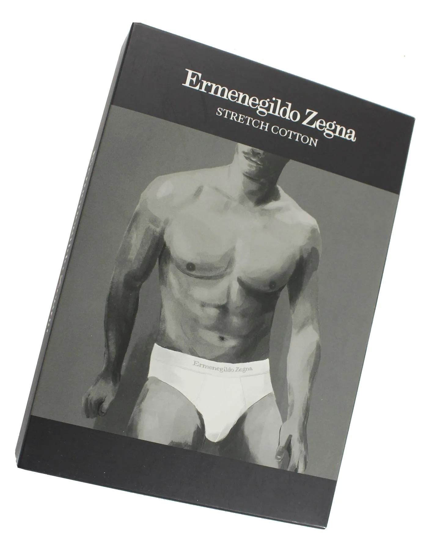 Ermenegildo Zegna Underwear Gray Stretch Cotton Midi Brief XL SALE